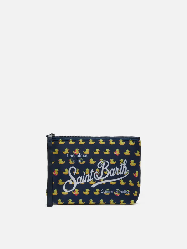 mc2-saint-barth-pochette-aline-blu-scuba-stampa-paperelle image 1