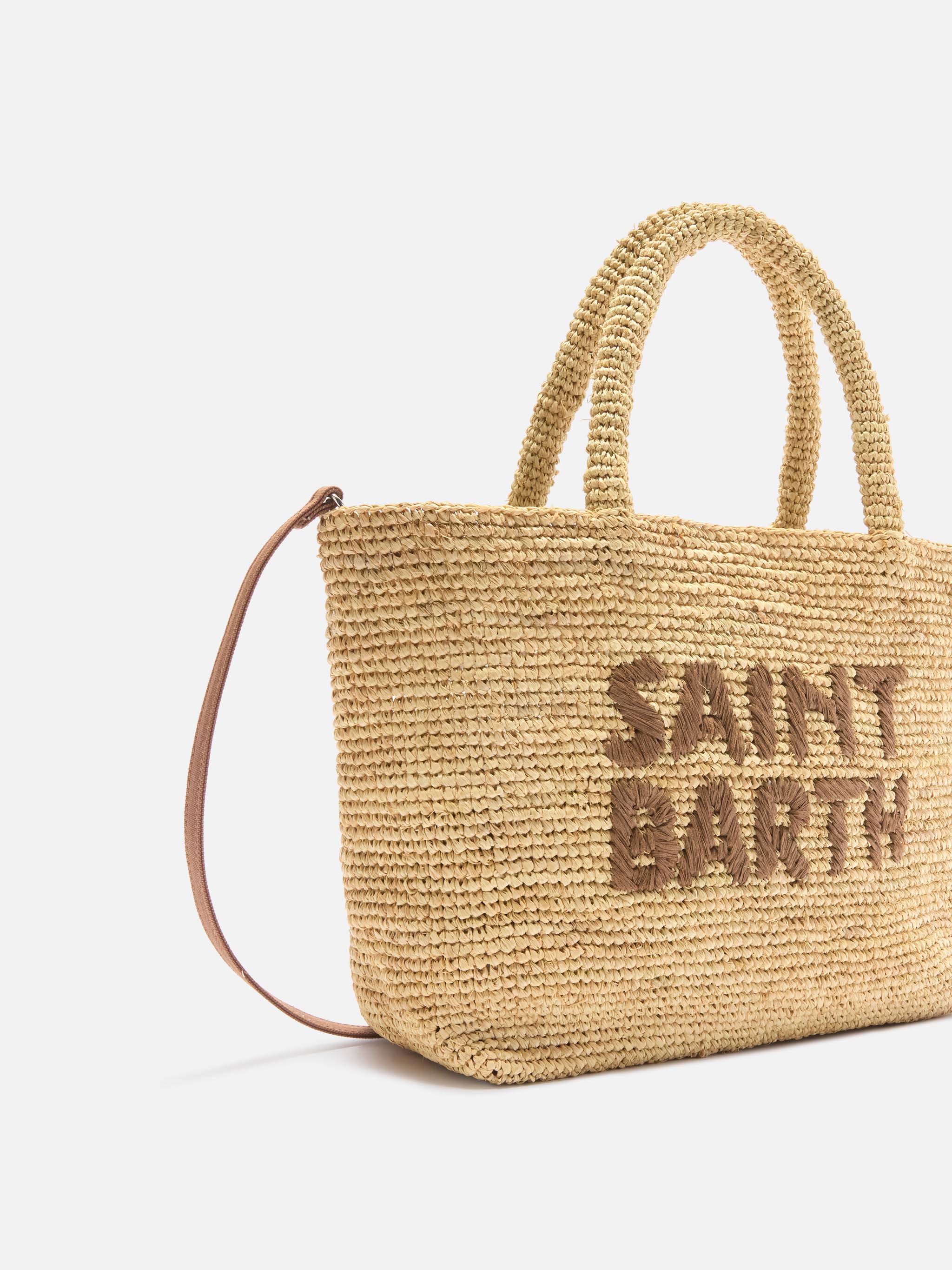mc2-saint-barth-beach-borsa-medium-in-raffia-naturale-e-marrone-con-logo image 2