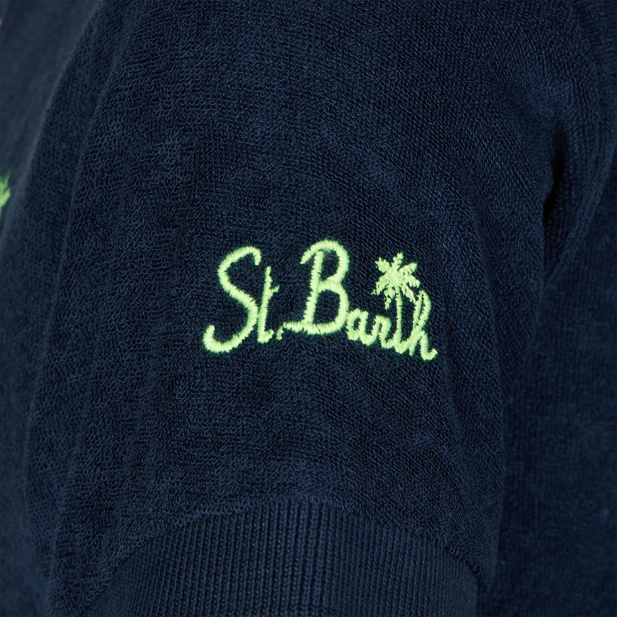 mc2-saint-barth-polo-da-bambino-in-spugna-blu-con-ricamo-palme image 3