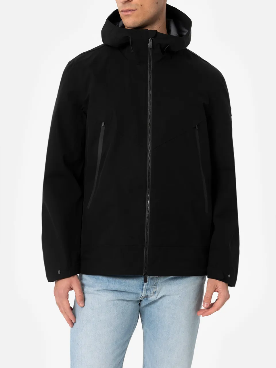 mc2-saint-barth-parson-giacca-tecnica-3-layer-uomo-nera-con-cappuccio image 1