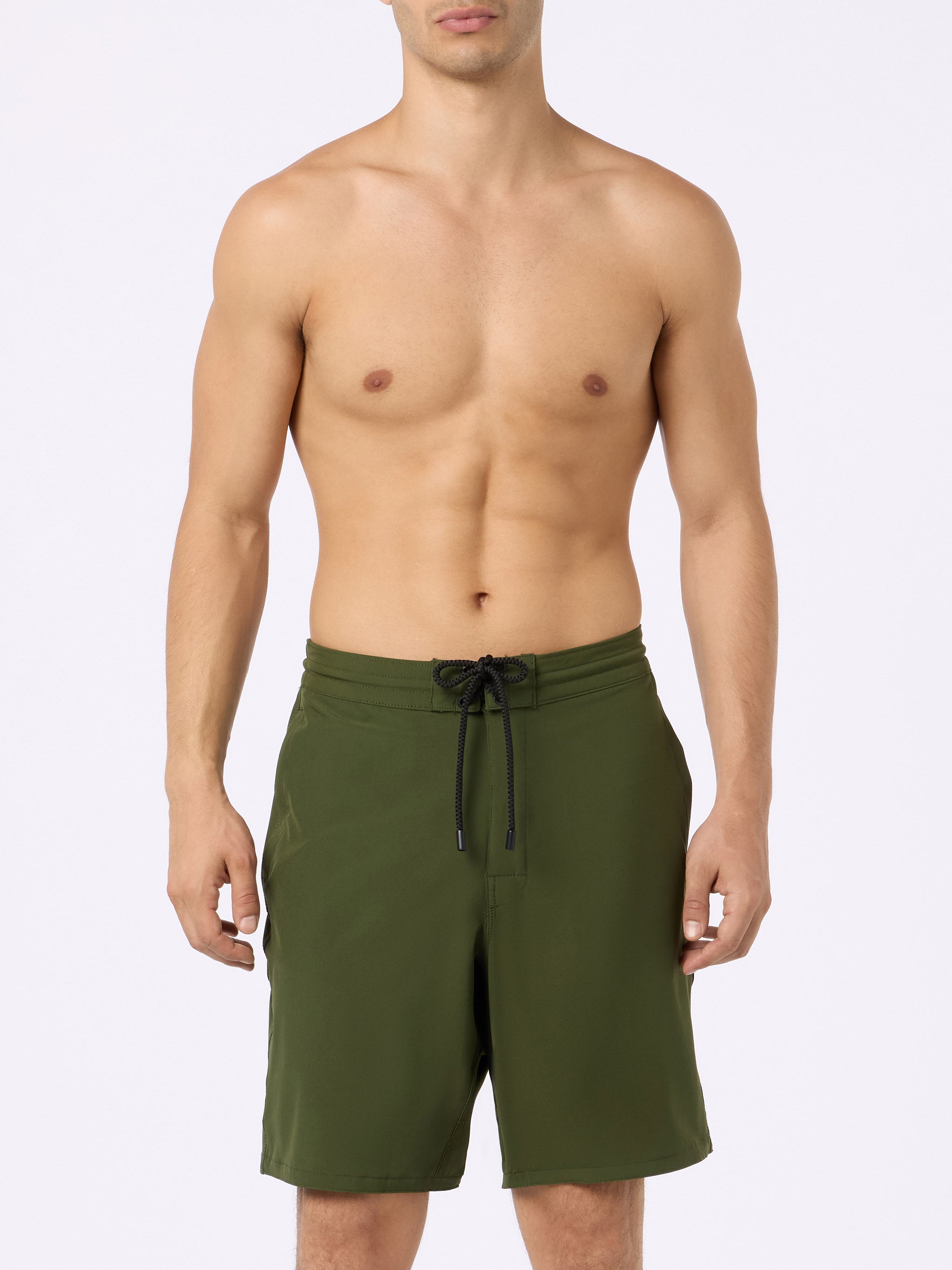 mc2-saint-barth-costume-uomo-comfort-surf-verde-militare-al-ginocchio image 3