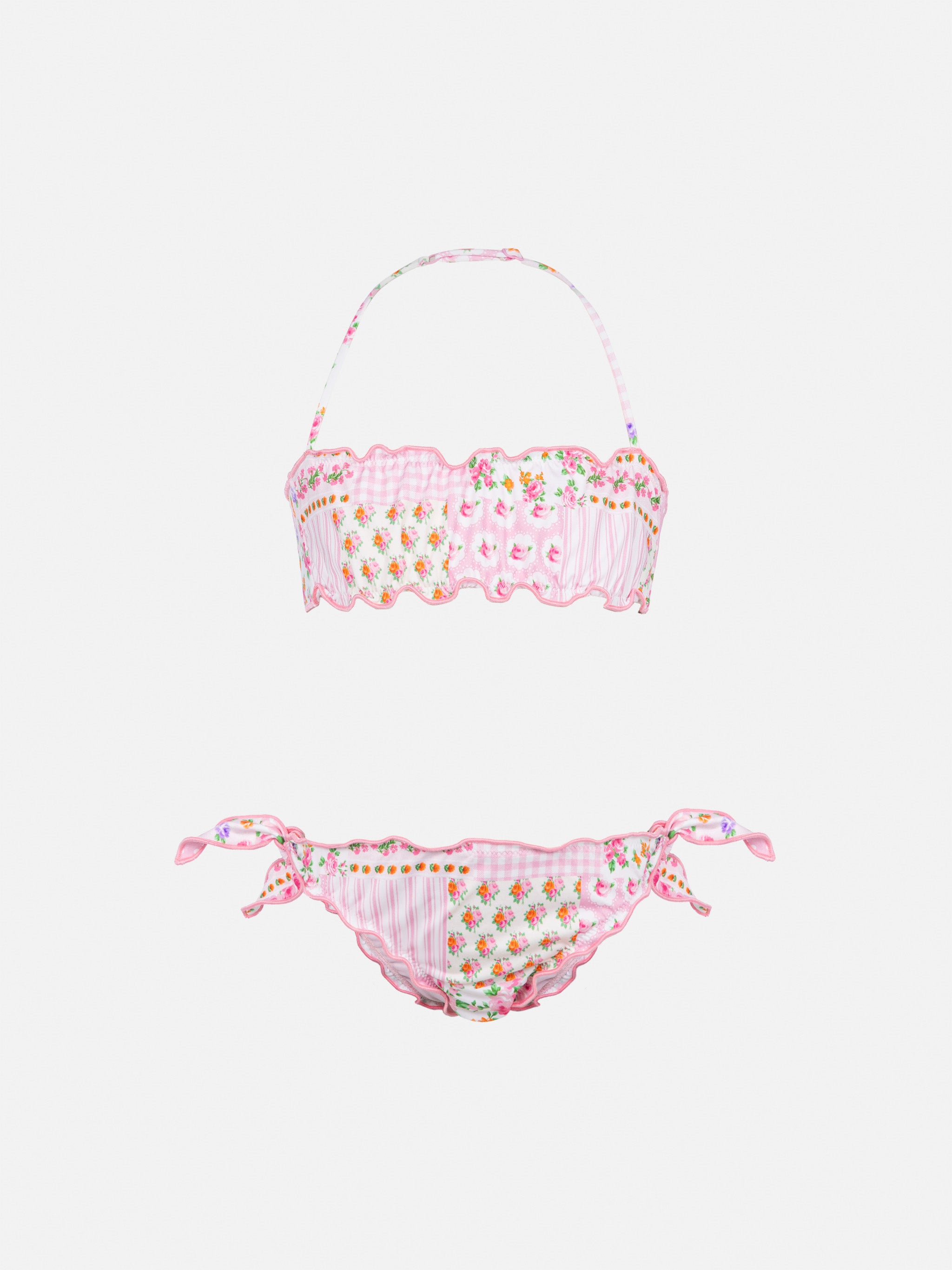mc2-saint-barth-bikini-emy-a-fascia-fiori-slip-classico-bambina image 1