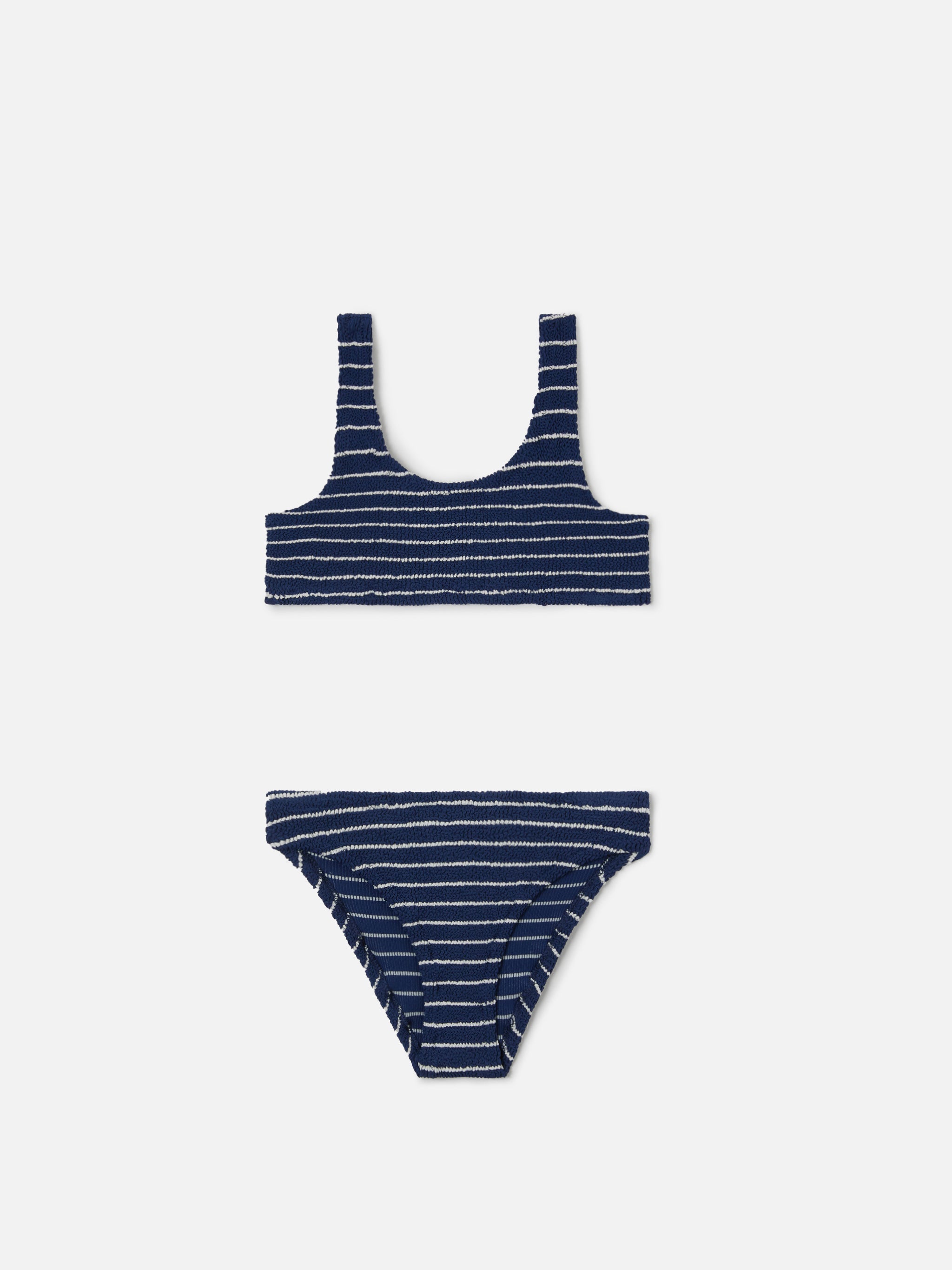 bikini-baker-mc2-saint-barth-bambina-in-tessuto-crinkle-a-righe-navy image 1