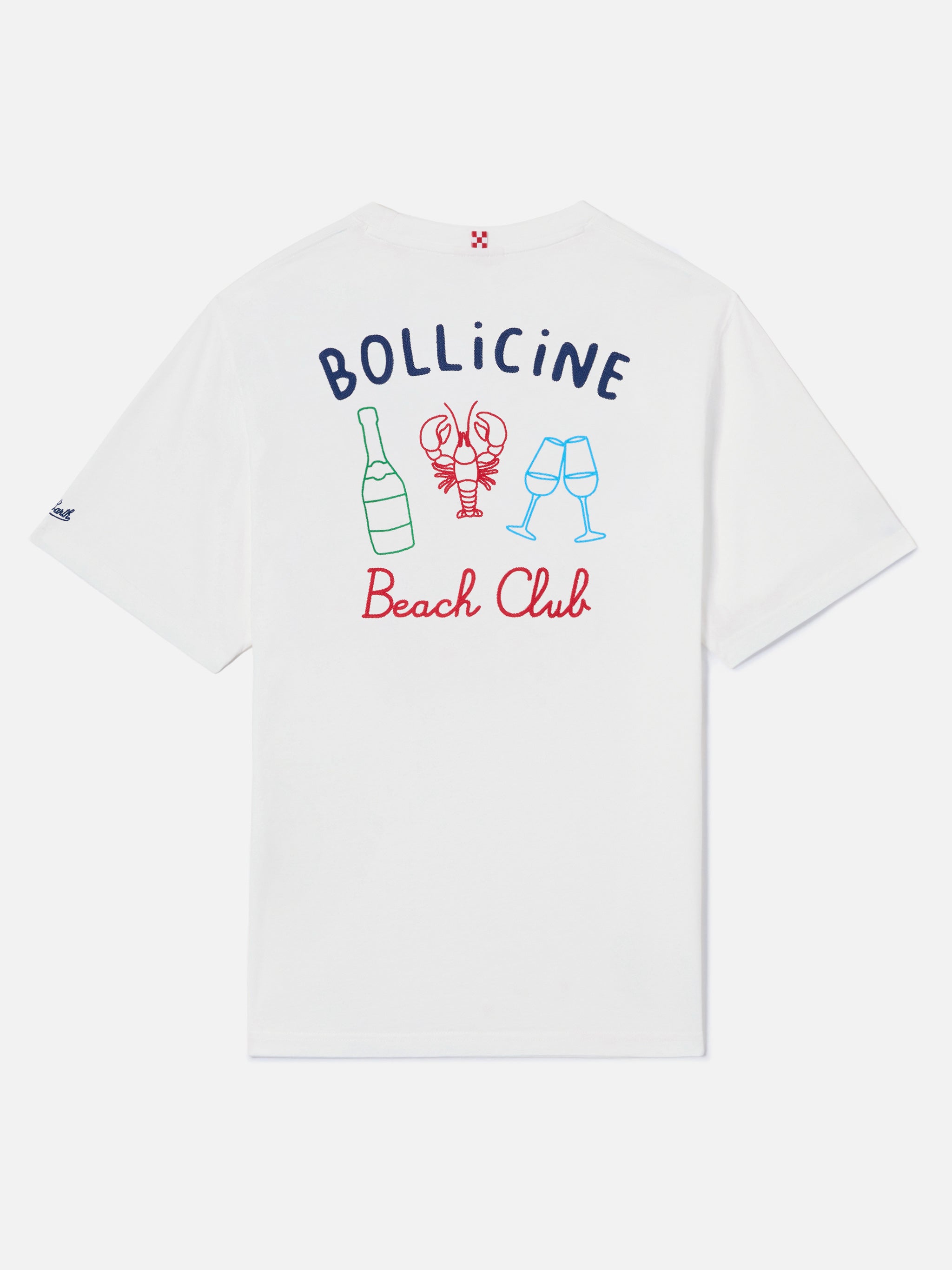 mc2-saint-barth-t-shirt-portland-bianca-con-ricamo-bollicine-beach-club image 1