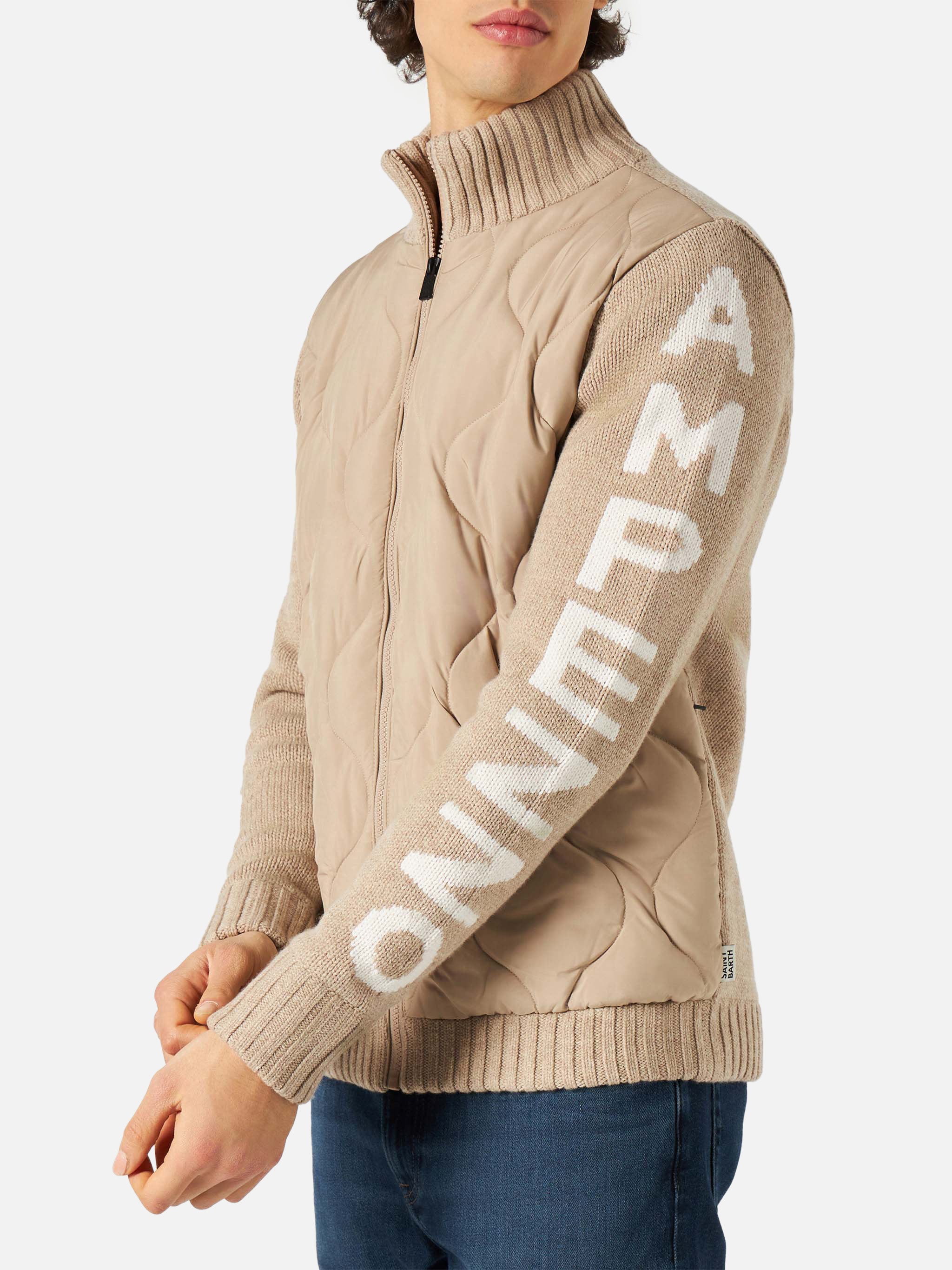 mc2-saint-barth-giacca-whistler-uomo-beige-eco-padded-cortina-ampezzo image 1