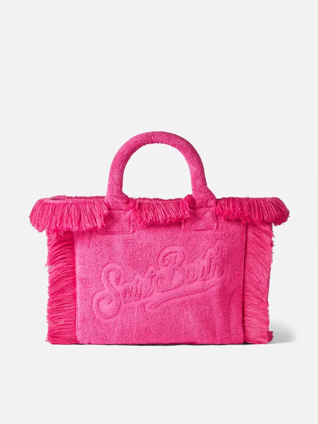 mc2-saint-barth-colette-borsa-spugna-fucsia-logo-rilievo image 1