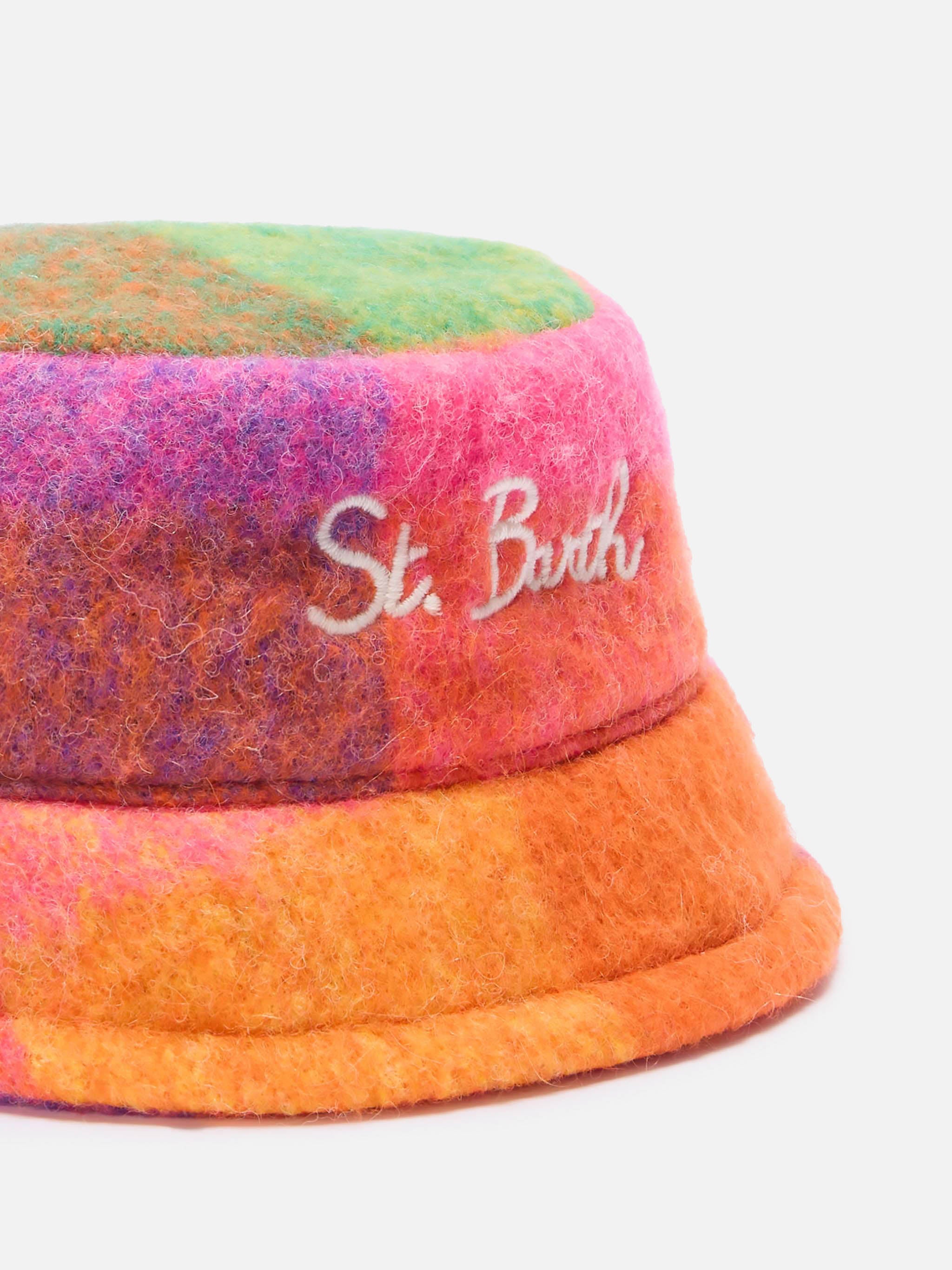 mc2-saint-barth-cappello-bucket-jude-con-stampa-check-multicolor-per-bambina image 2