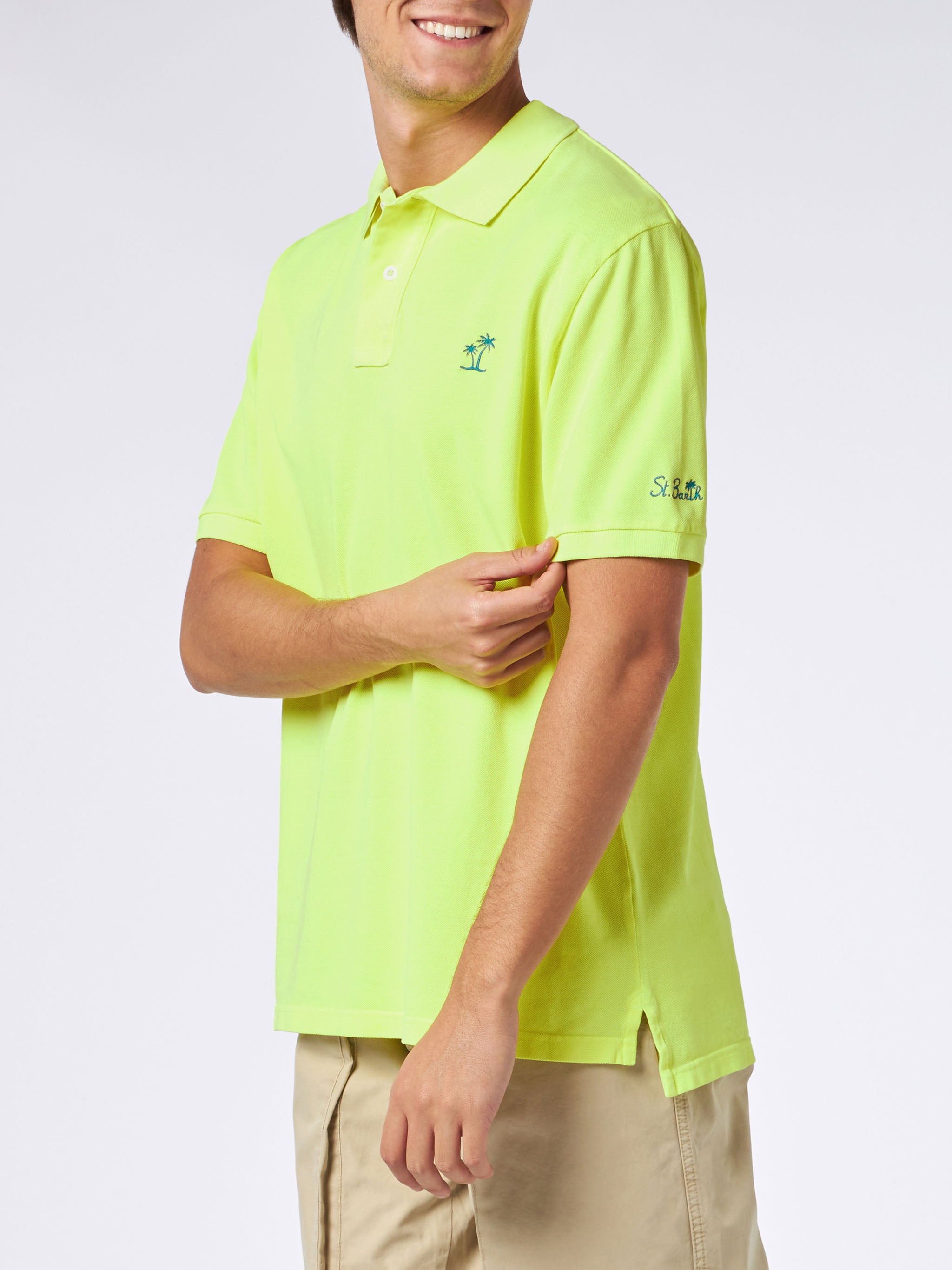mc2-saint-barth-polo-uomo-beverly-hills-vintage-giallo-fluo-in-piquet image 1