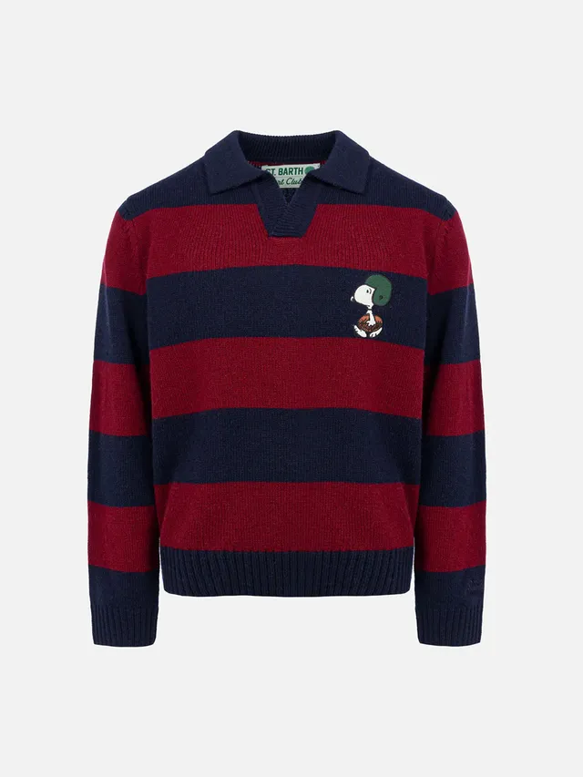 mc2-saint-barth-polo-bambino-covent-blu-rossa-snoopy-peanuts-special-edition image 1