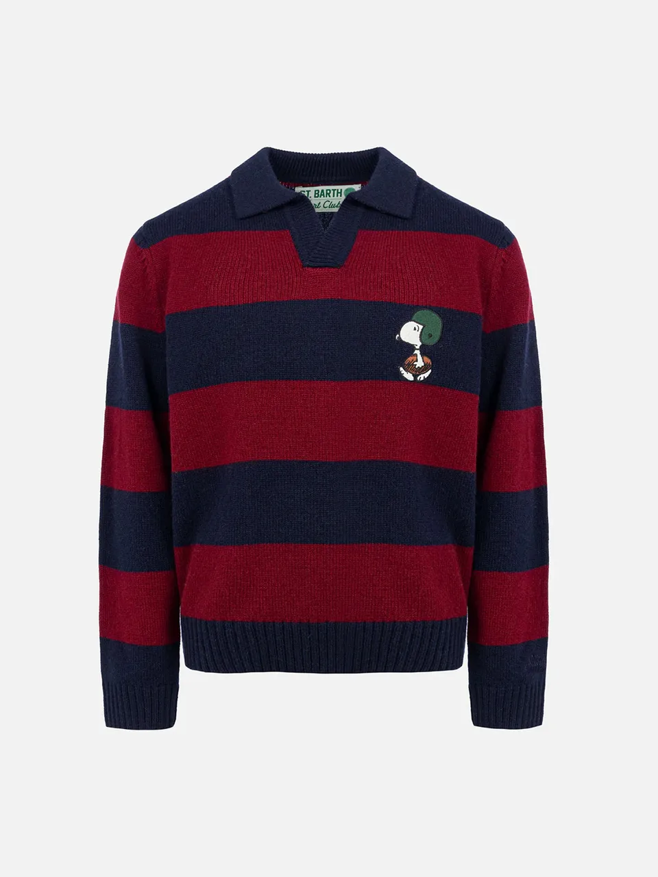 mc2-saint-barth-polo-bambino-covent-blu-rossa-snoopy-peanuts-special-edition image 1