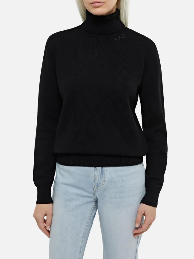 mc2-saint-barth-moody-dolcevita-donna-in-misto-cashmere-nero image 1