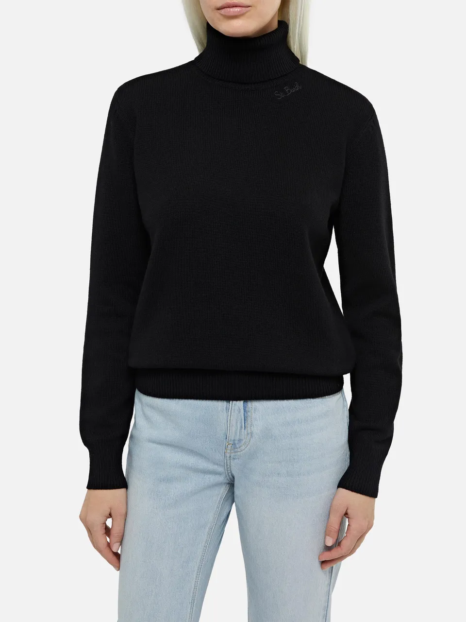 mc2-saint-barth-moody-dolcevita-donna-in-misto-cashmere-nero image 1