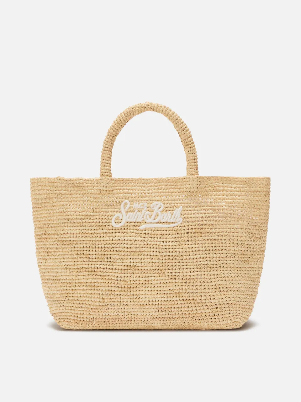 mc2-saint-barth-beach-medium-borsa-in-raffia-naturale-con-logo-ricamato image 1