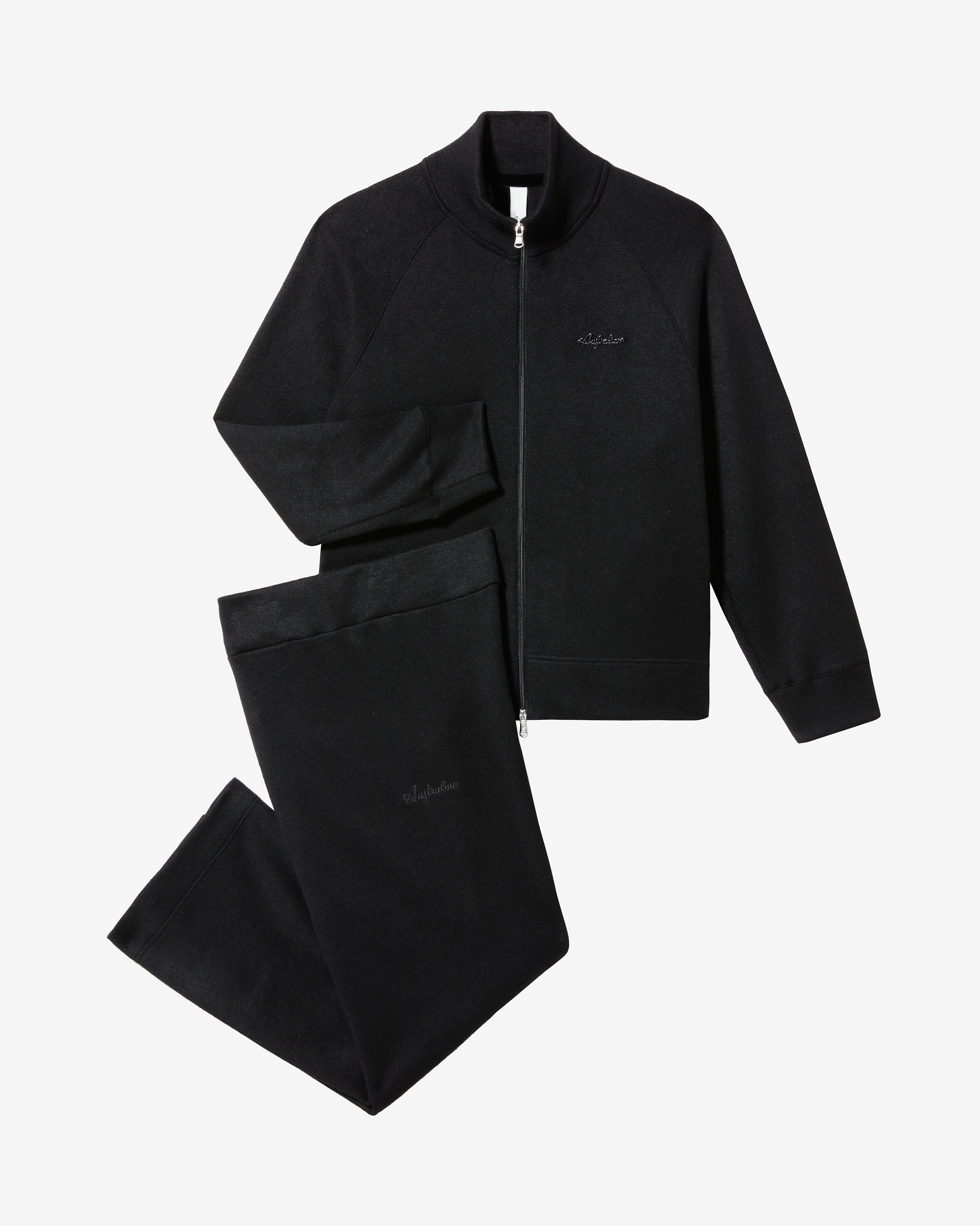 australian-comfy-tracksuit-tuta-completa-nera-full-zip image 1