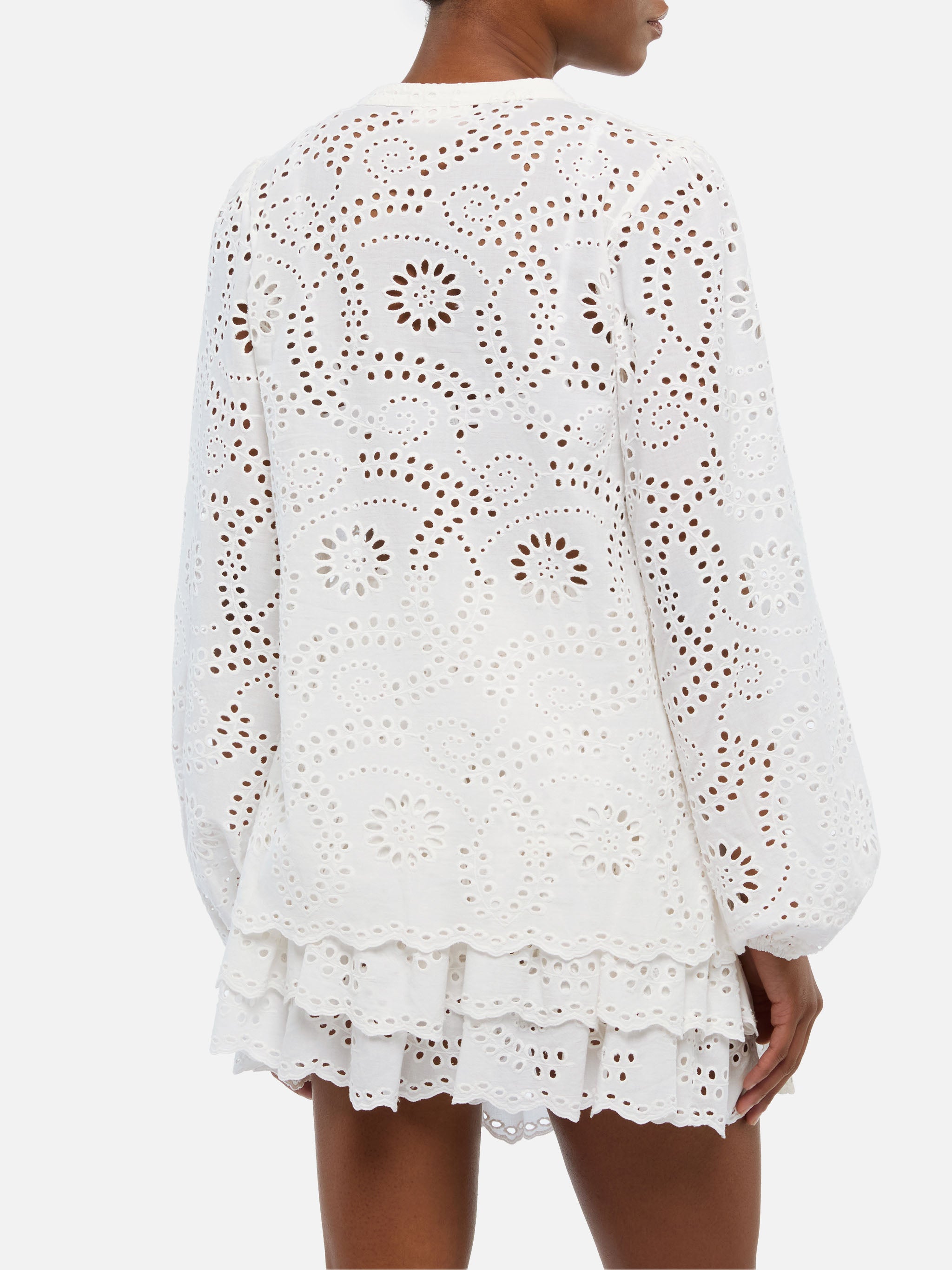 mc2-saint-barth-harper-blusa-in-sangallo-bianco-oversize-donna image 3