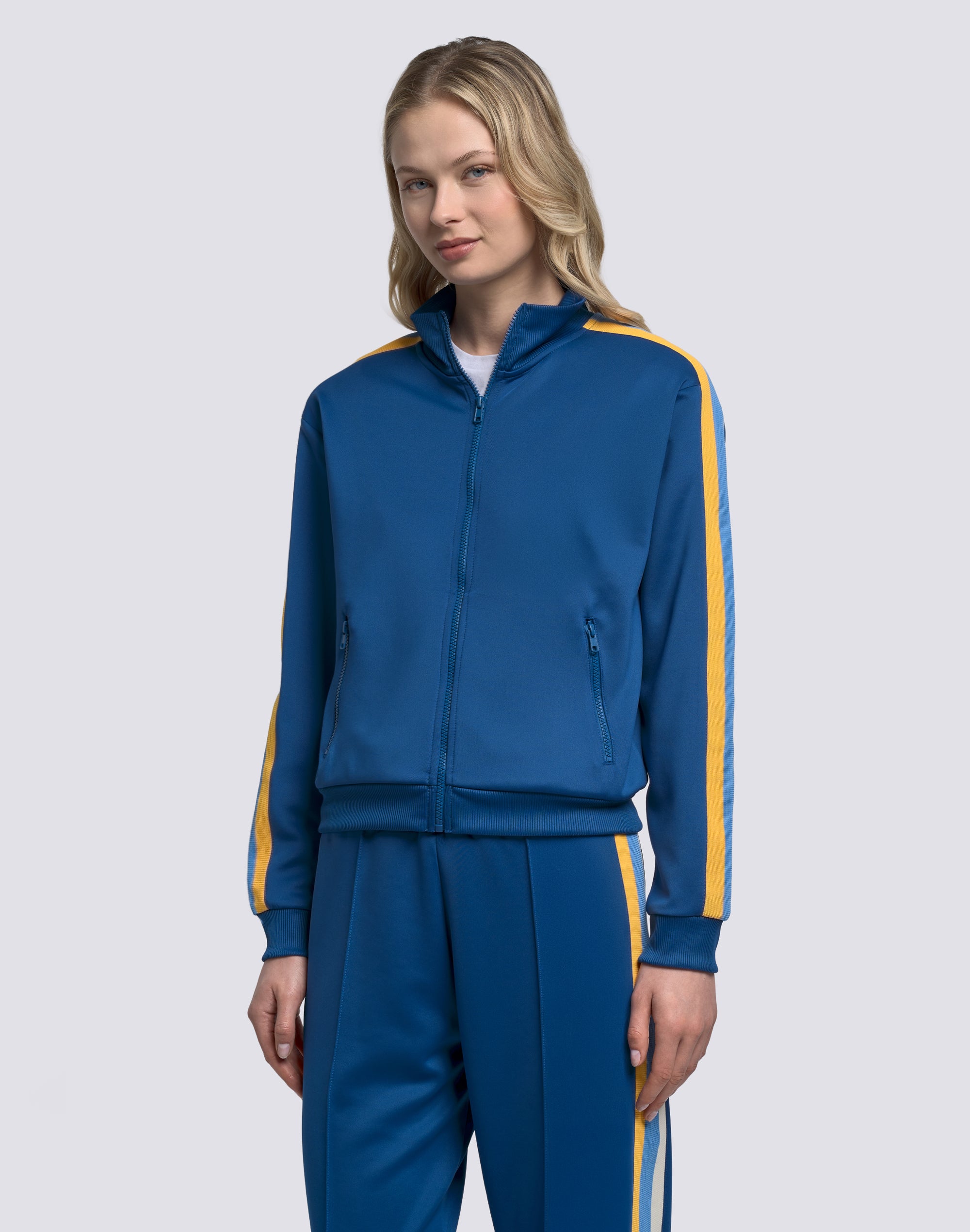 sundek-w405jhsc100-felpa-scuba-donna-full-zip-con-arcobaleno image 4