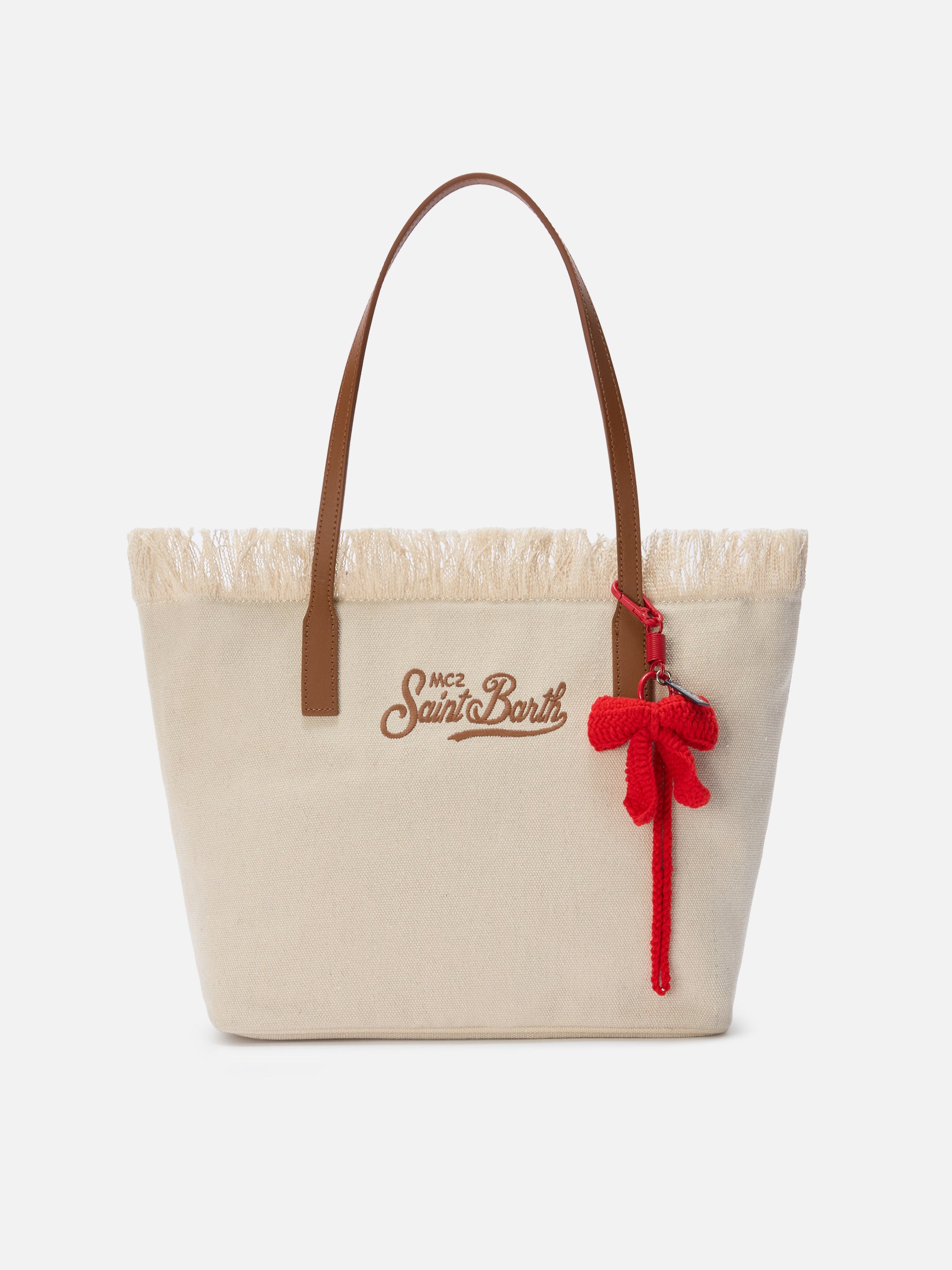 mc2-saint-barth-keyr002-portachiavi-crochet-fiocco-rosso-con-moschettone image 2