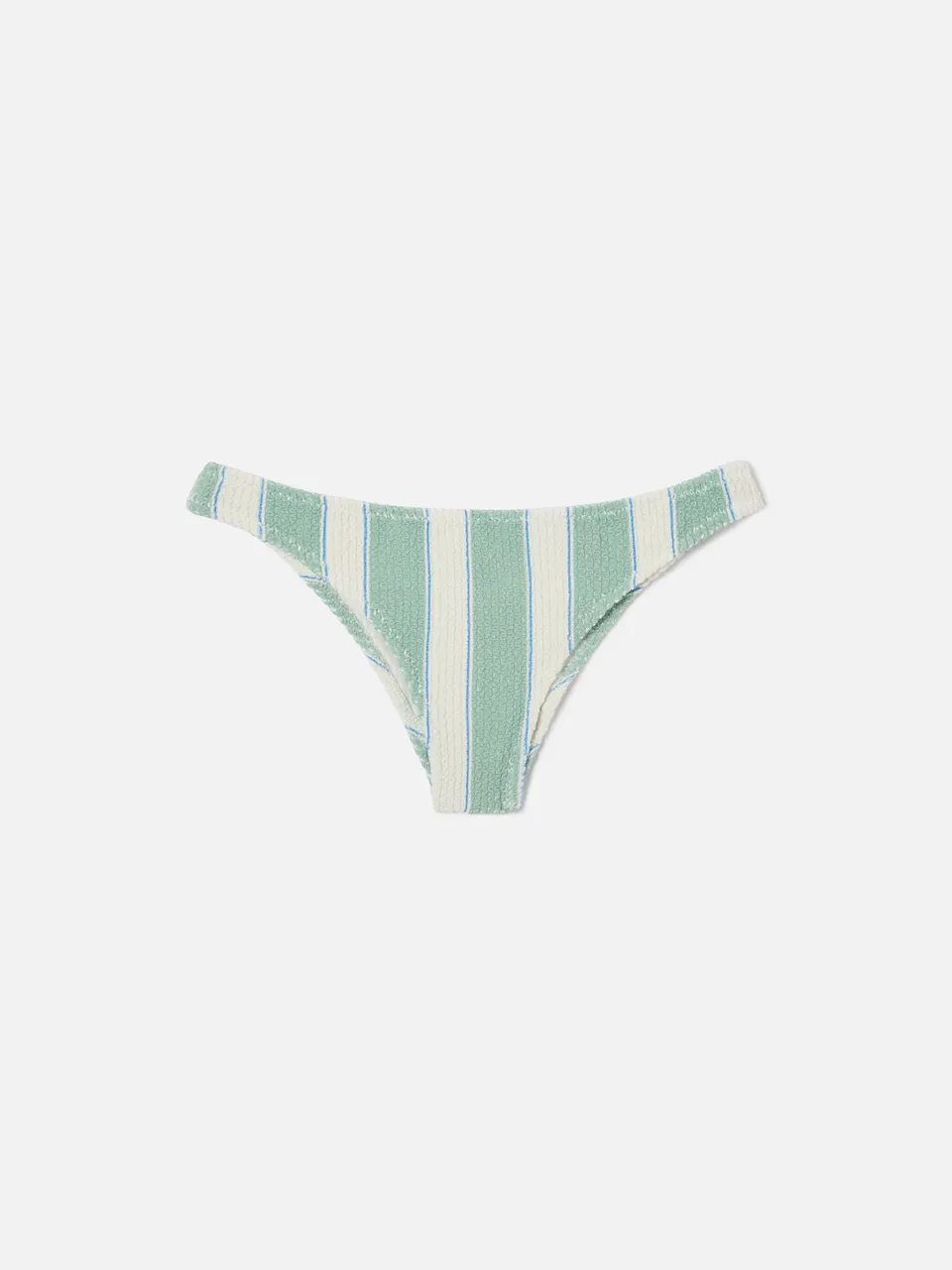 slip-mare-mc2-saint-barth-elise-classico-in-tessuto-crinkle-a-righe-verdi-e-bian image 1