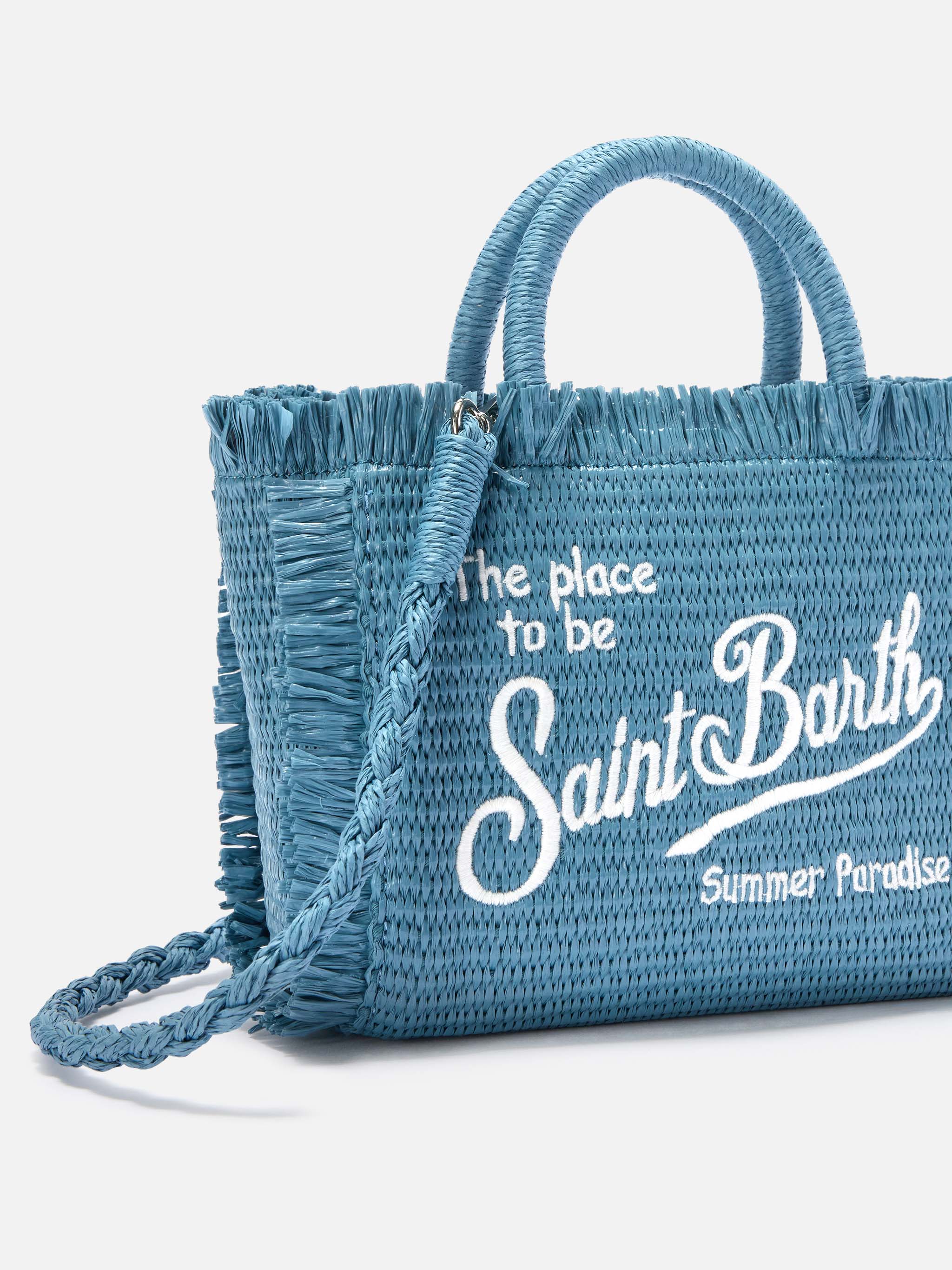mc2-saint-barth-borsa-vanity-mini-azzurra-effetto-paglia-con-logo-ricamato image 3