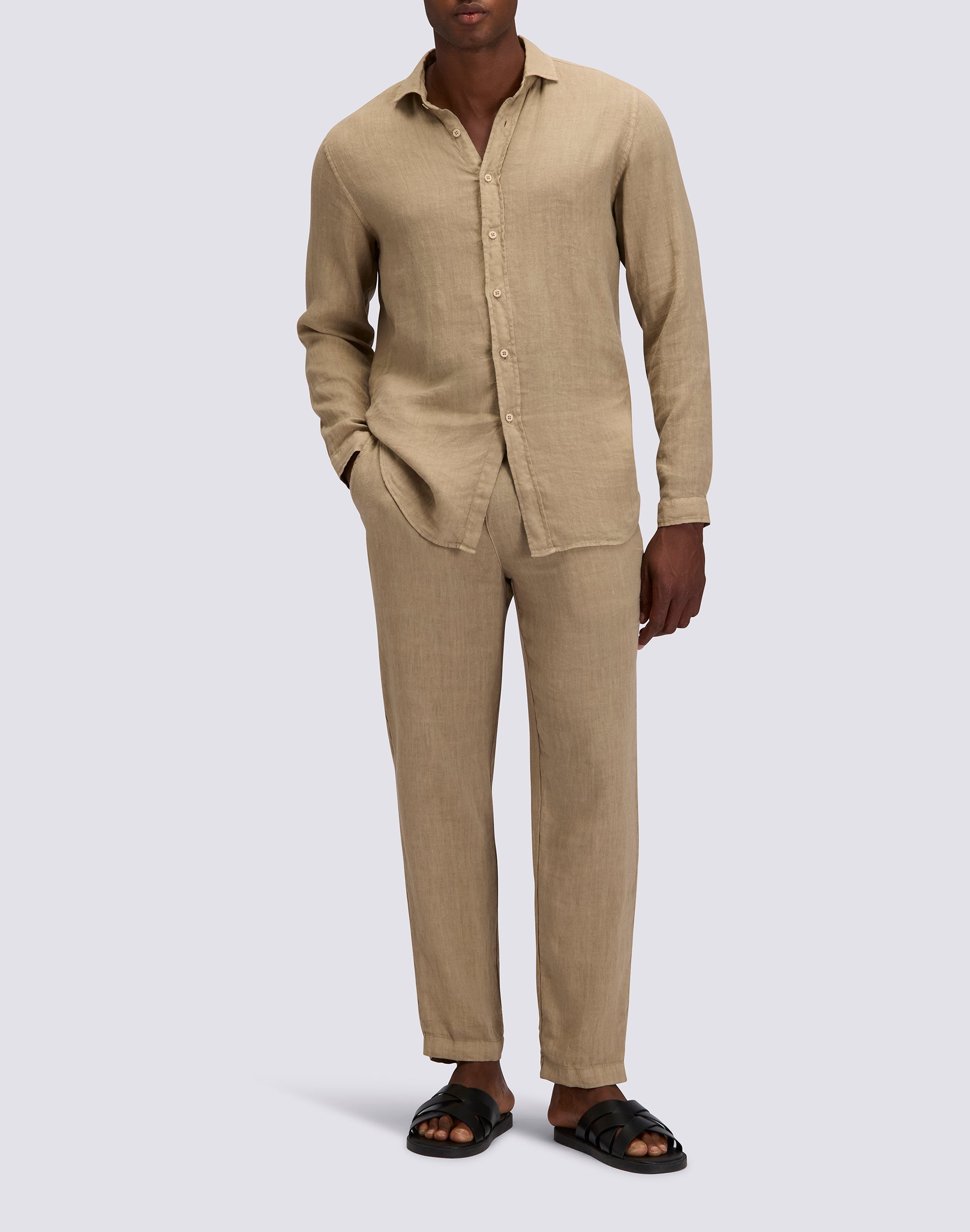 sundek-pantaloni-uomo-lunghi-in-lino-a-vita-elasticata image 3