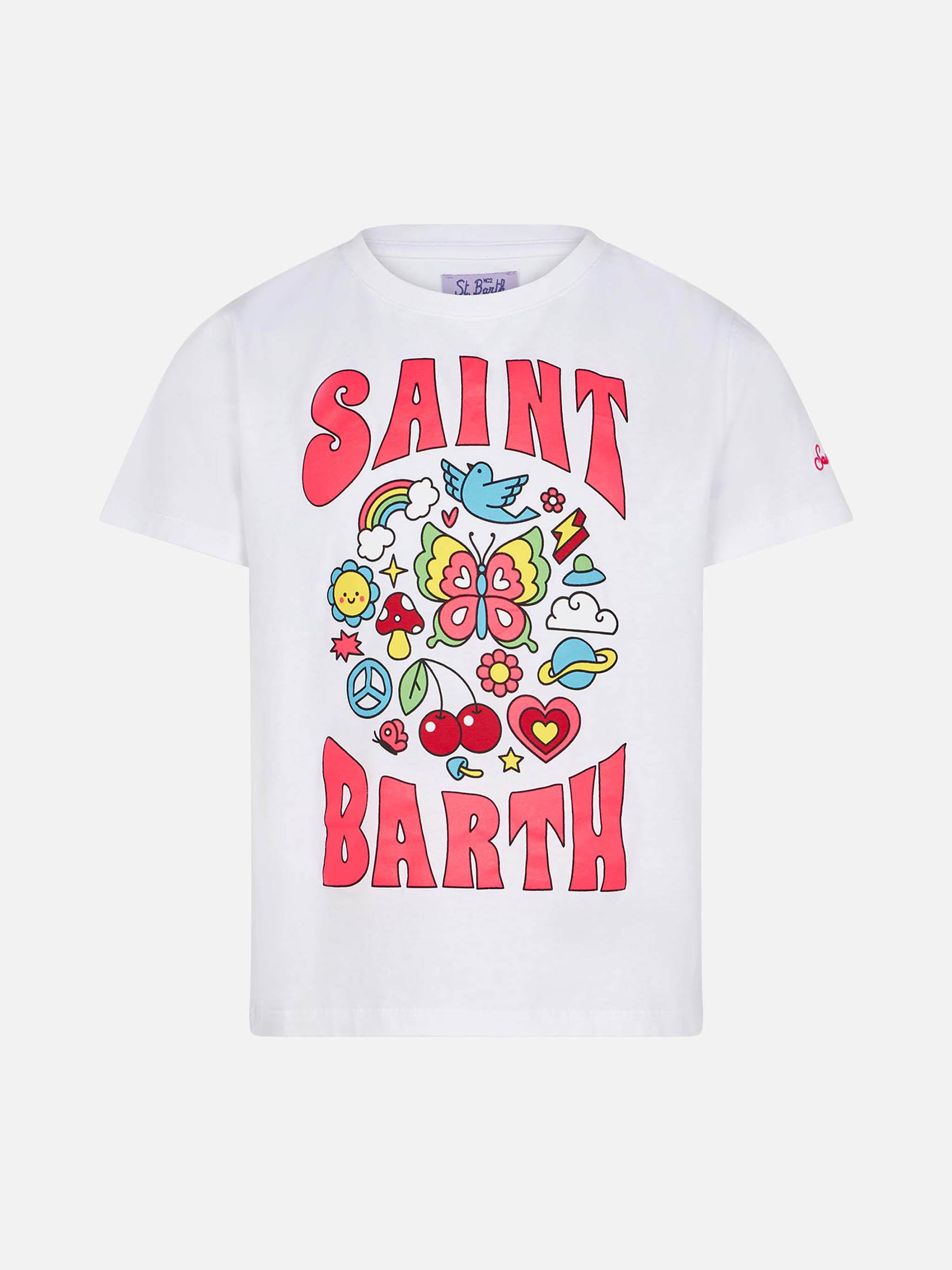 mc2-saint-barth-t-shirt-da-bambina-in-cotone-con-stampa-saint-barth image 1