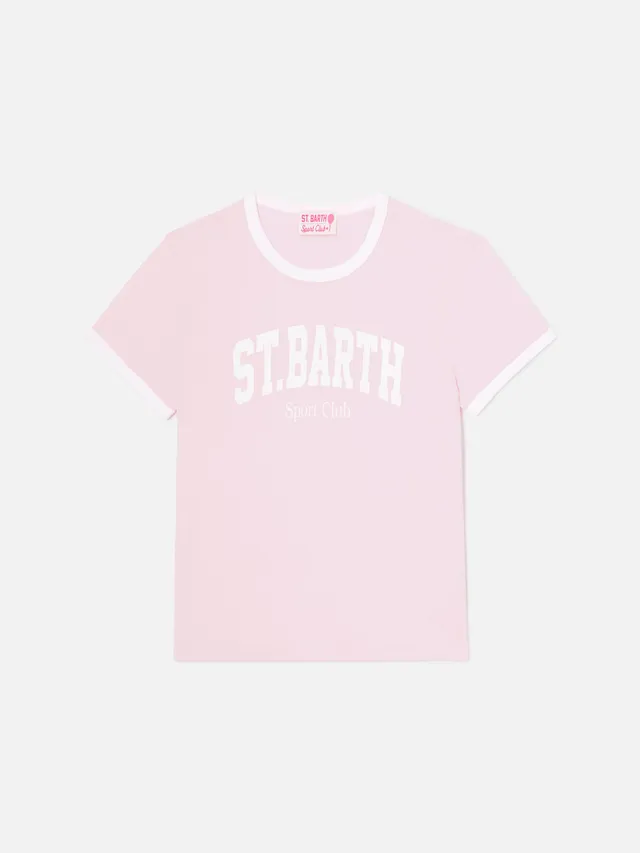 mc2-saint-barth-emilie-string-t-shirt-rosa-con-stampa-sport-club image 1