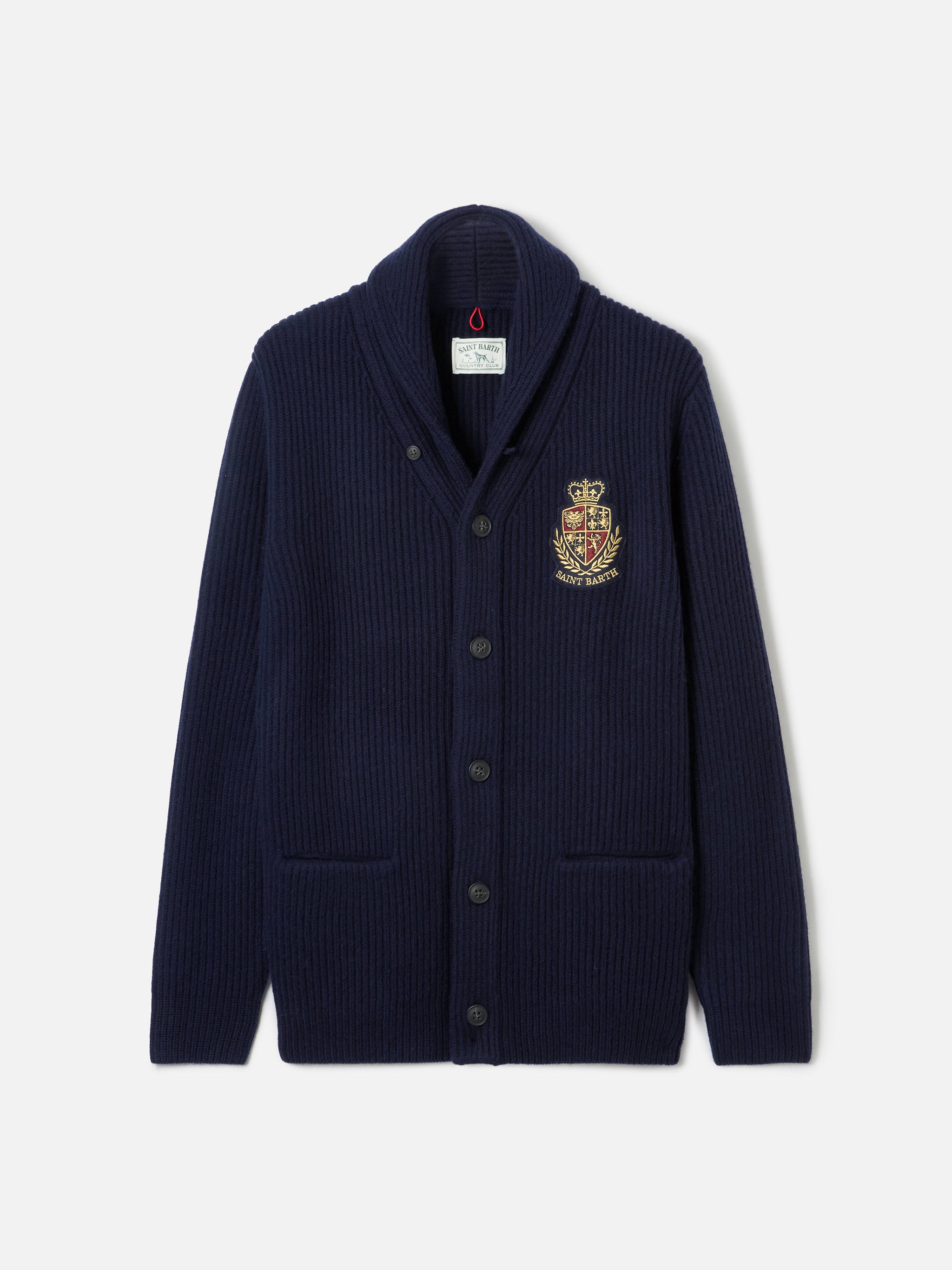 mc2-saint-barth-cardigan-uomo-burford-blu-con-collo-a-scialle-e-patch image 5