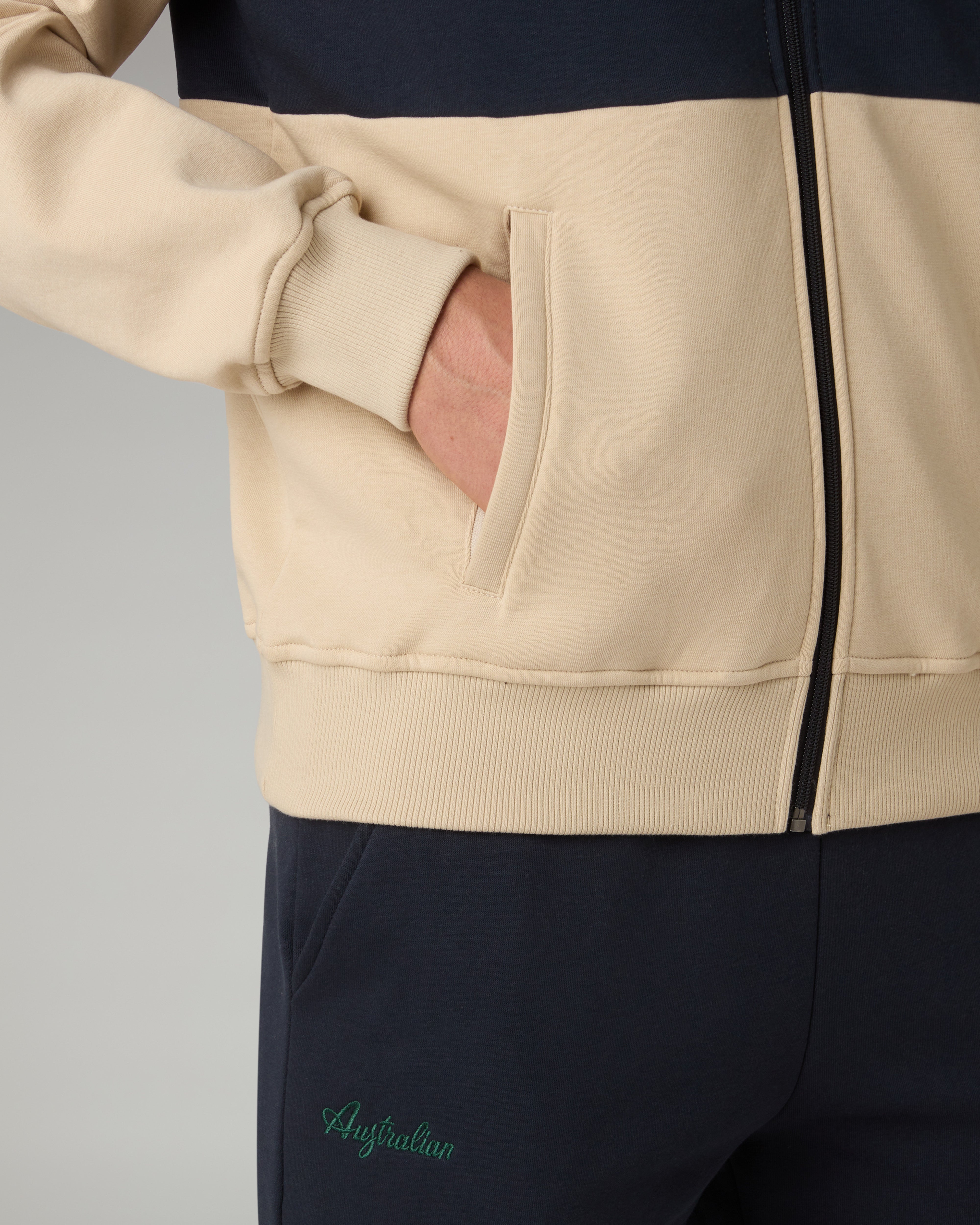 australian-posh-fleece-track-jacket-full-zip-sabbia image 5