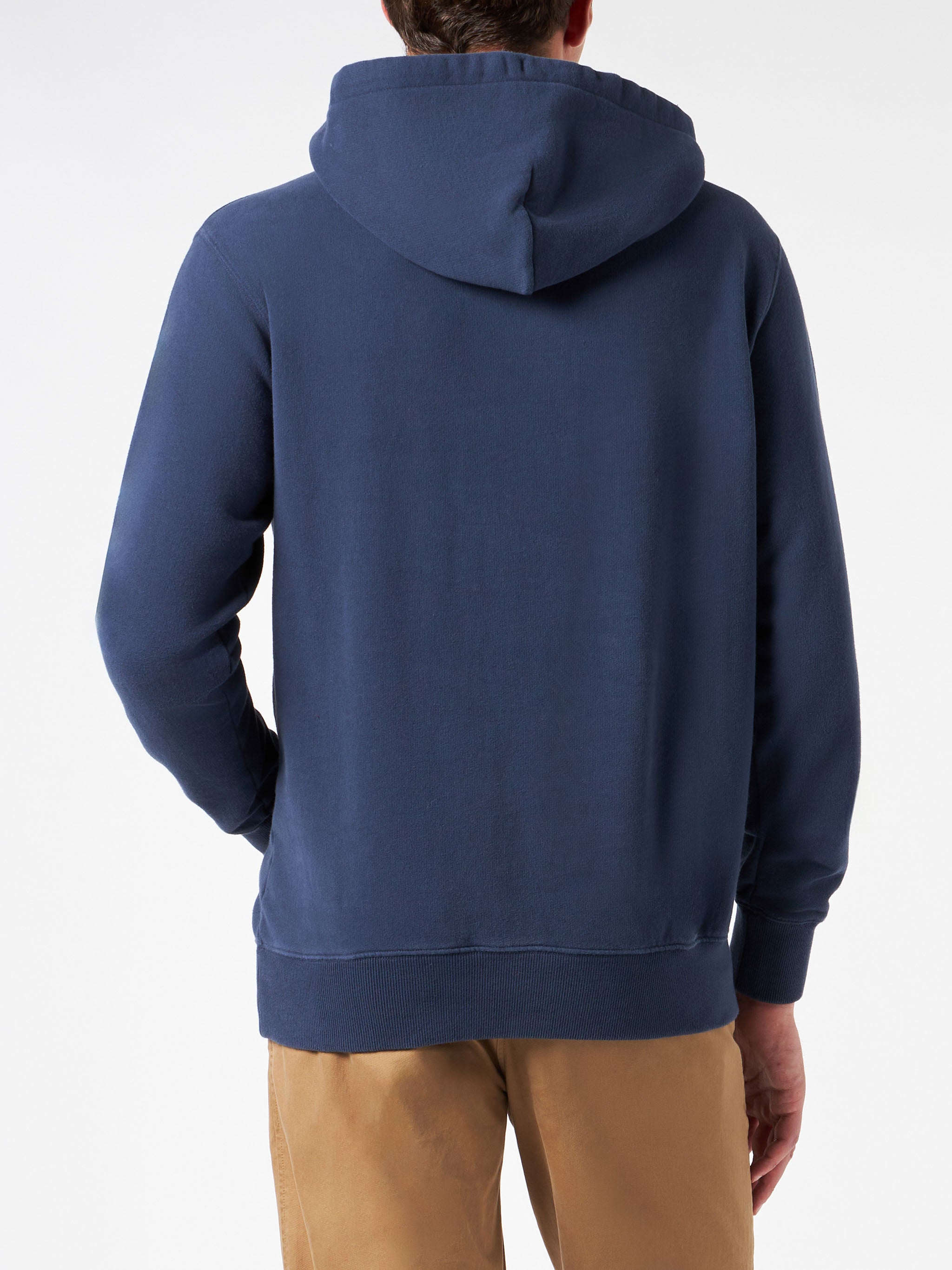 mc2-saint-barth-tribeca-felpa-uomo-cappuccio-blu-con-patch-st-barth-spugna image 3