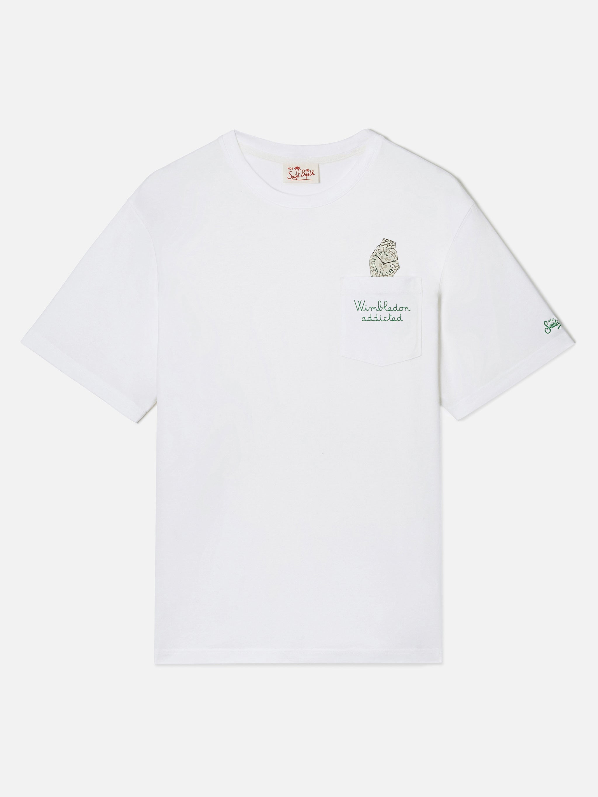 mc2-saint-barth-t-shirt-austin-in-puro-cotone-bianca-con-tasca-ricamo-wimbledon- image 5