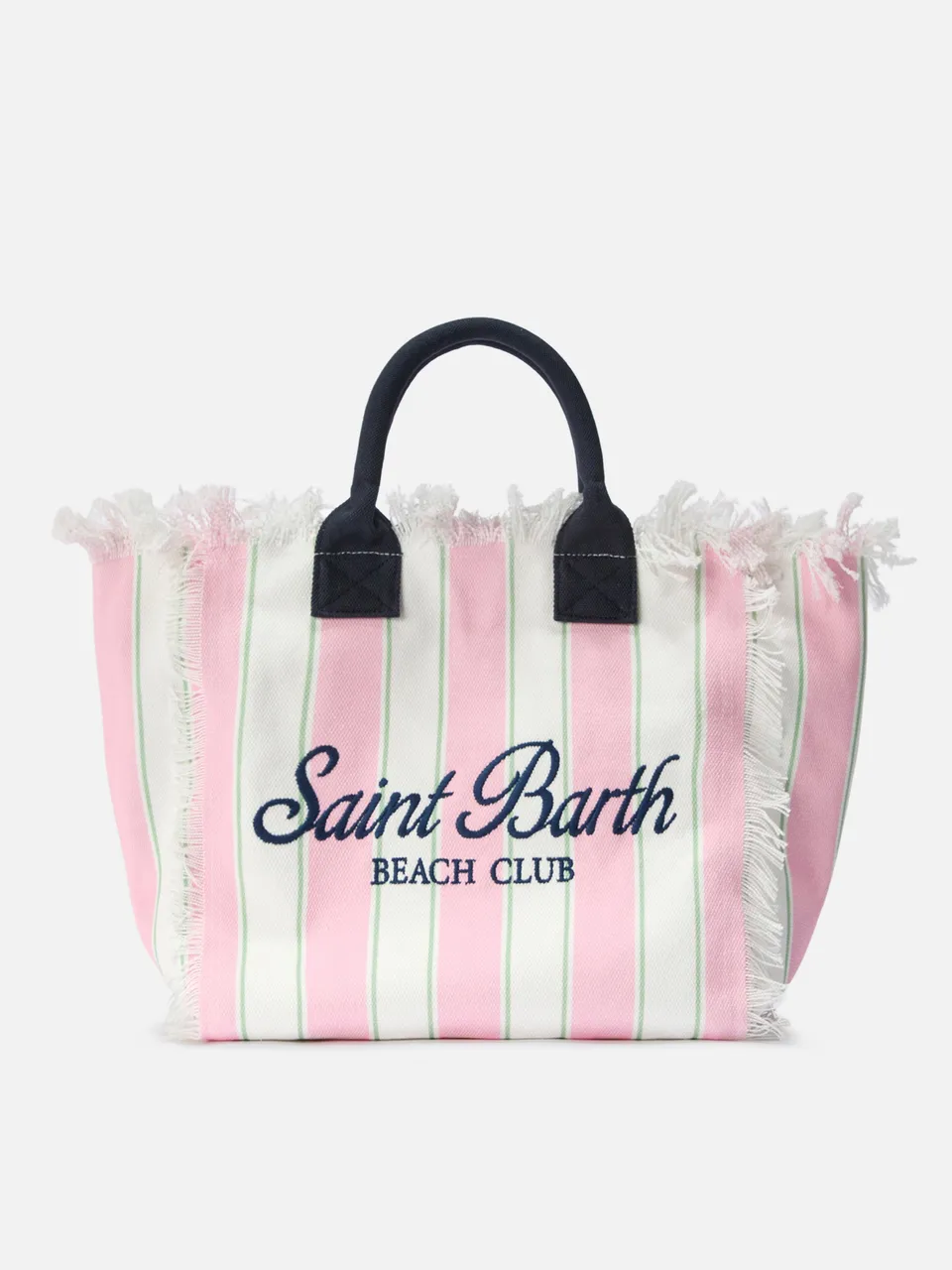mc2-saint-barth-vanity-regular-borsa-tote-canvas-a-righe-verticali-rosa image 1