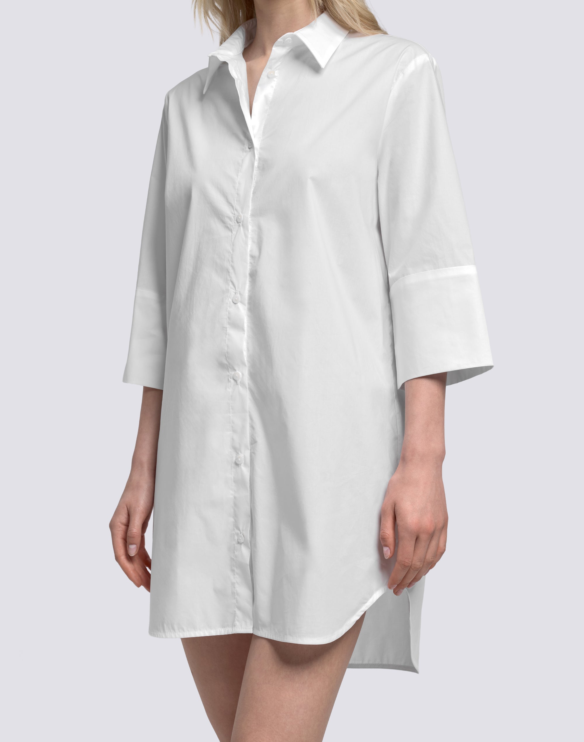 sundek-camicione-corto-donna-in-popeline-di-cotone-oversize-w258drpn100 image 4
