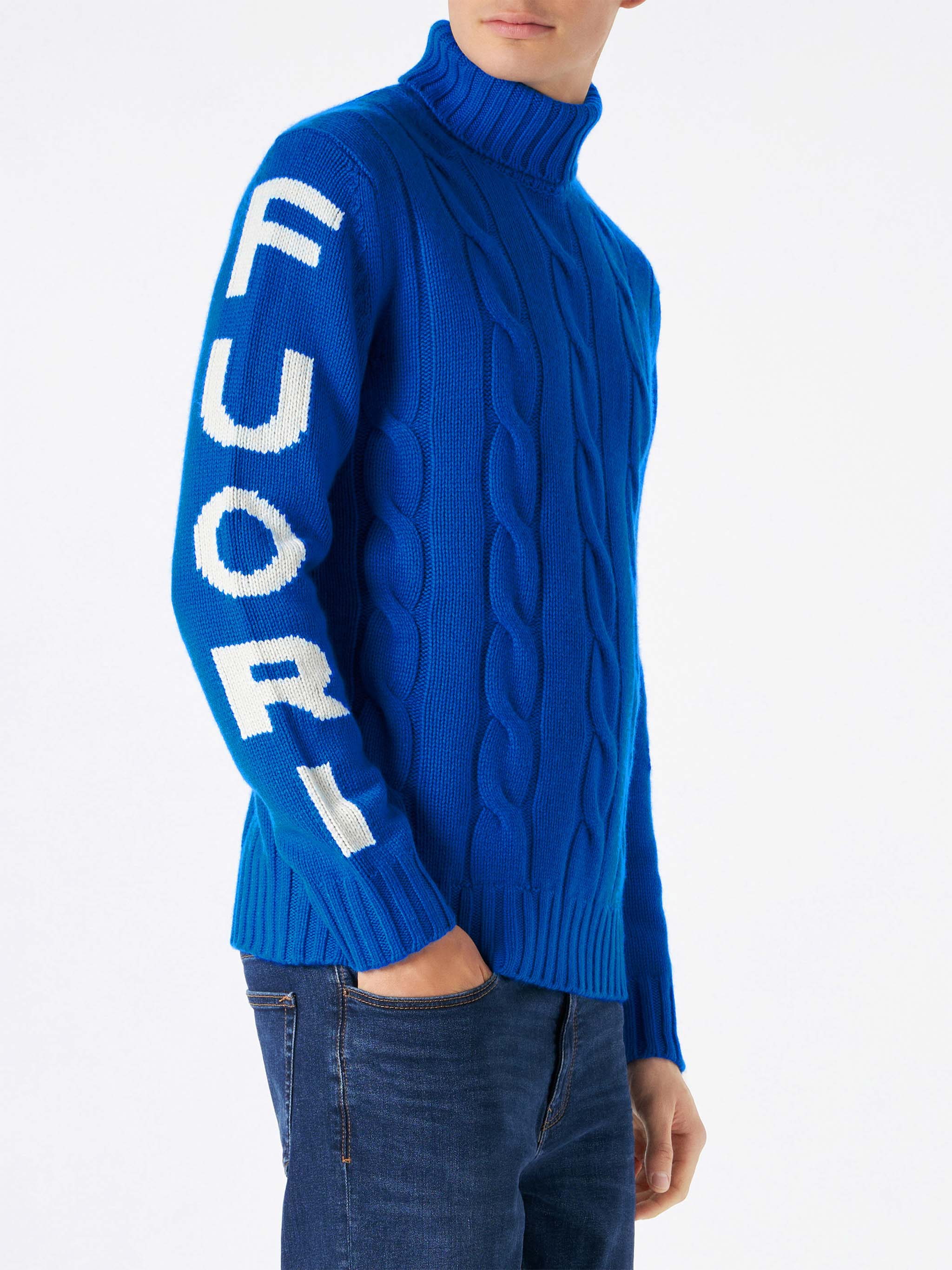 mc2-saint-barth-maglia-fisherman-collo-alto-jacquard-fuori-pista-blu-uomo image 2