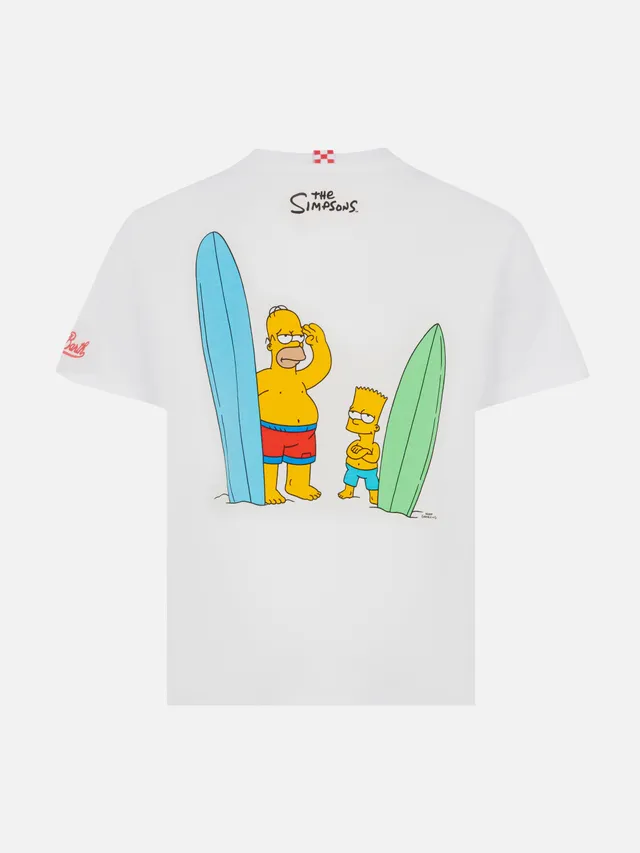 mc2-saint-barth-t-shirt-bambino-cotone-stampa-bart-e-homer-simpson-edizione-spec image 1