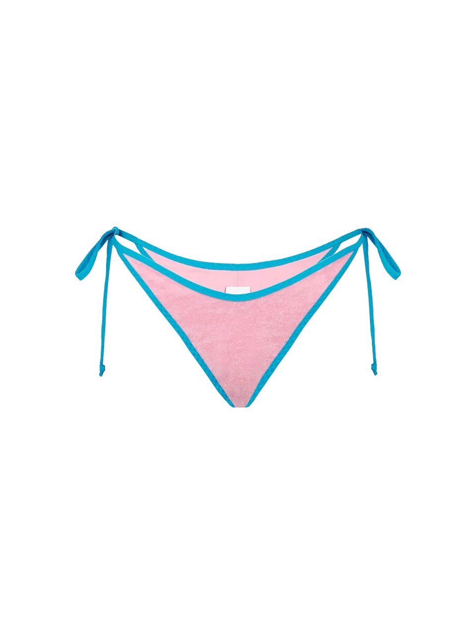 mc2-saint-barth-slip-mare-norah-donna-effetto-spugna-rosa-con-laccetti image 1