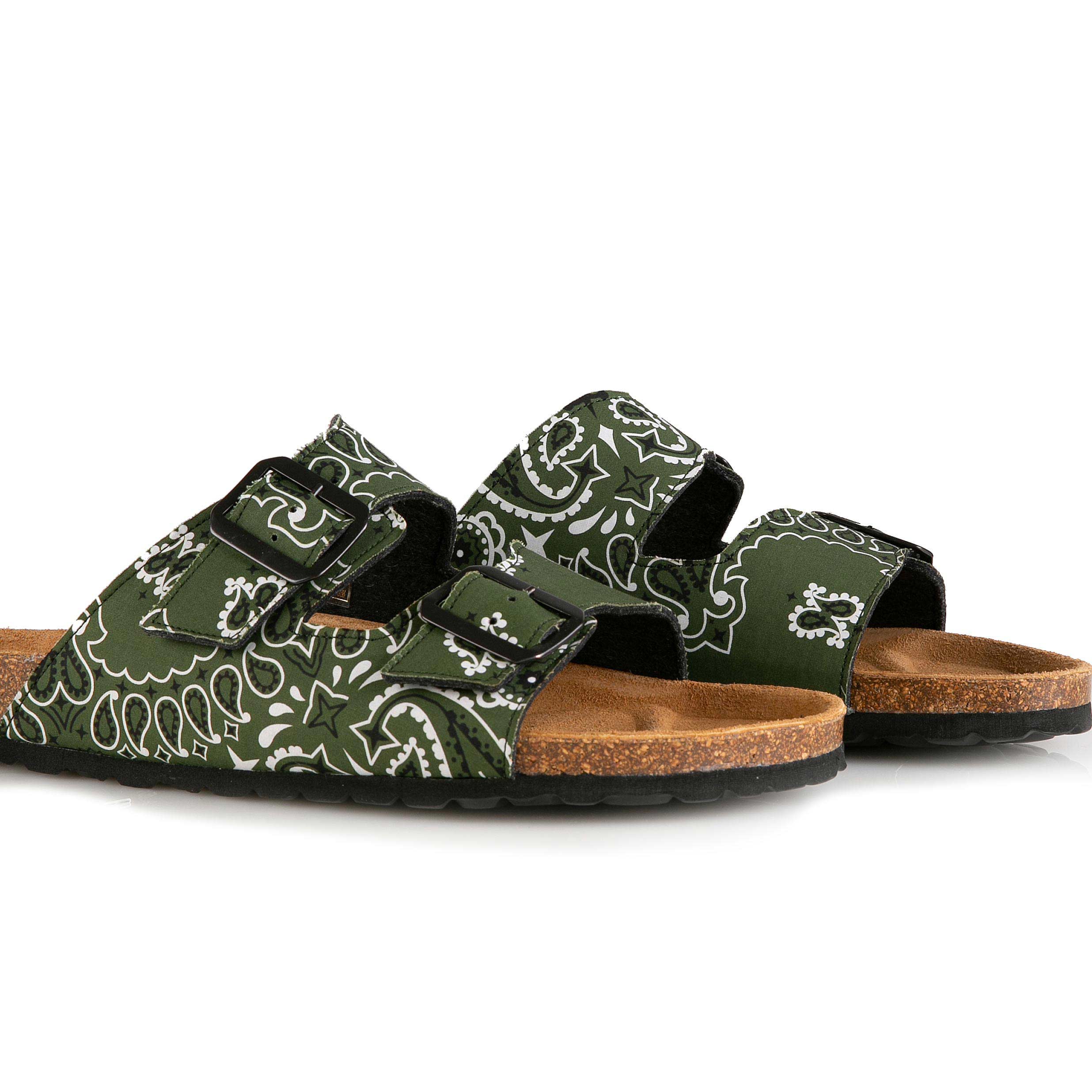 mc2-saint-barth-sandali-verde-stampa-bandana-doppia-fascia image 2