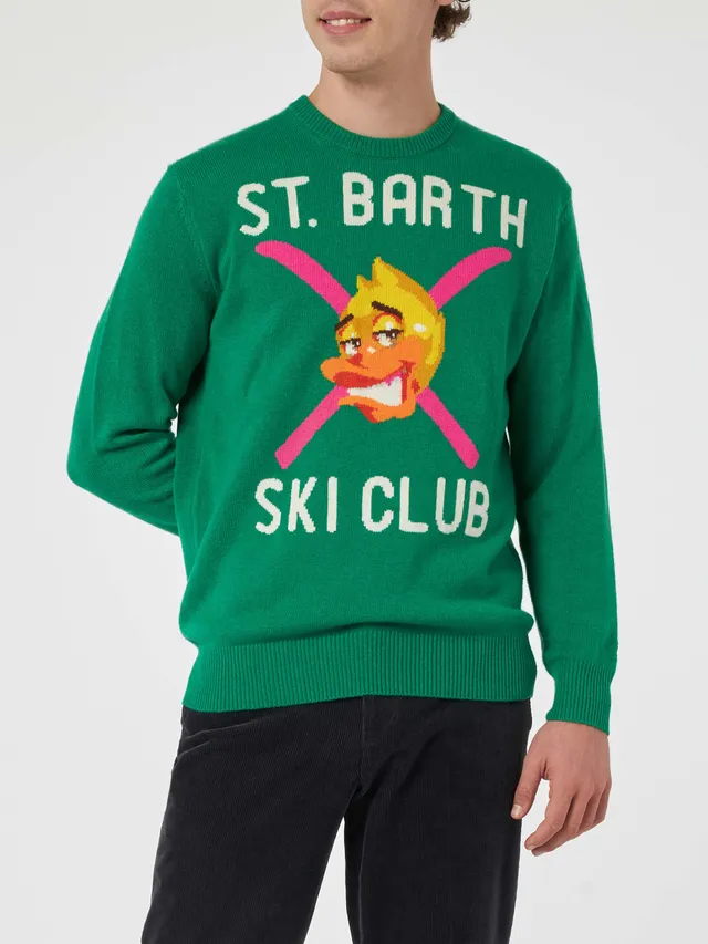 mc2-saint-barth-maglione-girocollo-uomo-crypto-ducky-jacquard-verde-crypto-puppe image 1