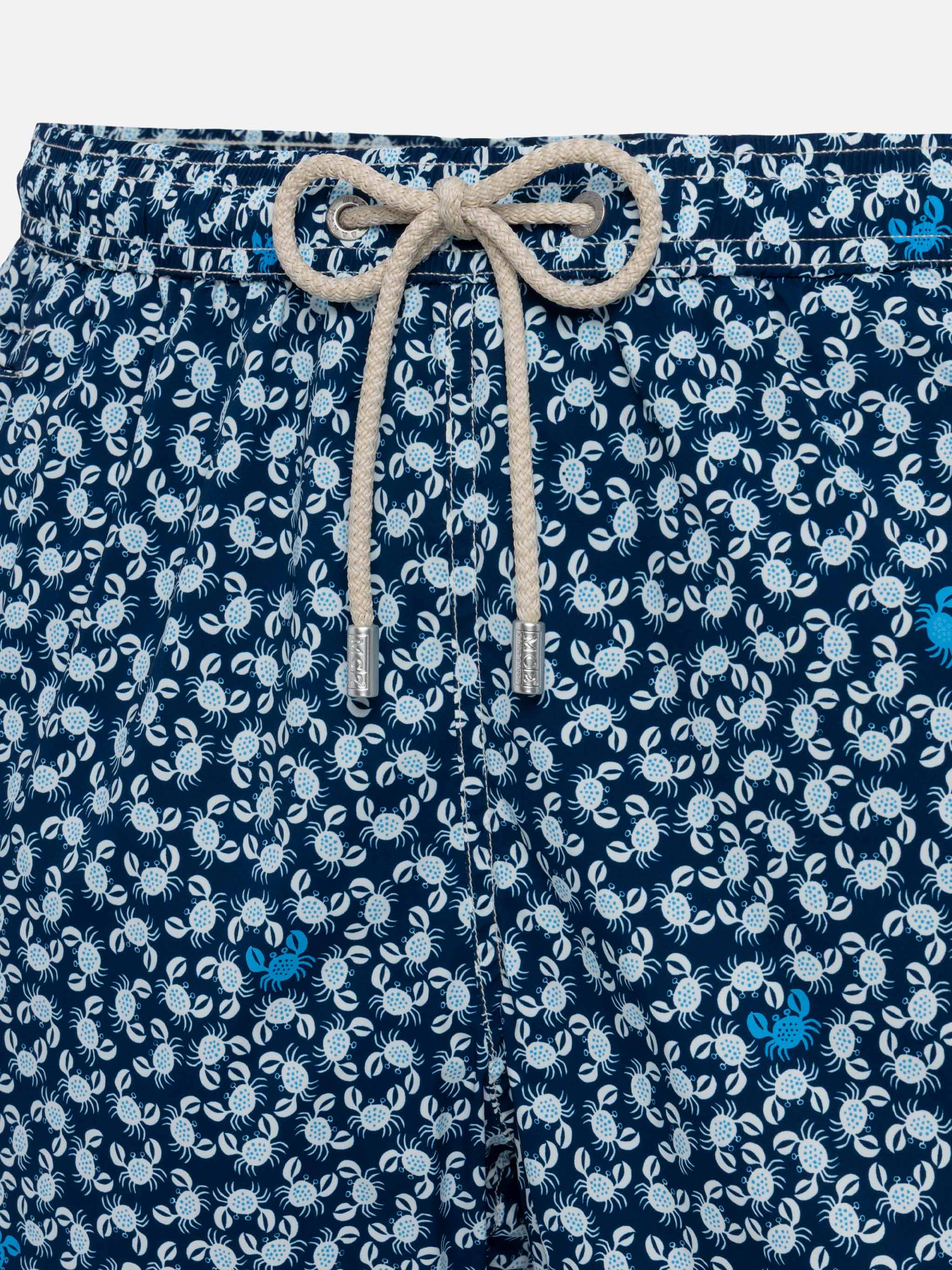 mc2-saint-barth-comfort-light-costume-da-bagno-uomo-con-stampa-granchi-blu-navy image 3