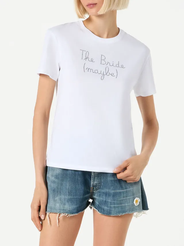 mc2-saint-barth-emilie-t-shirt-donna-bianca-bride-maybe-con-strass image 1