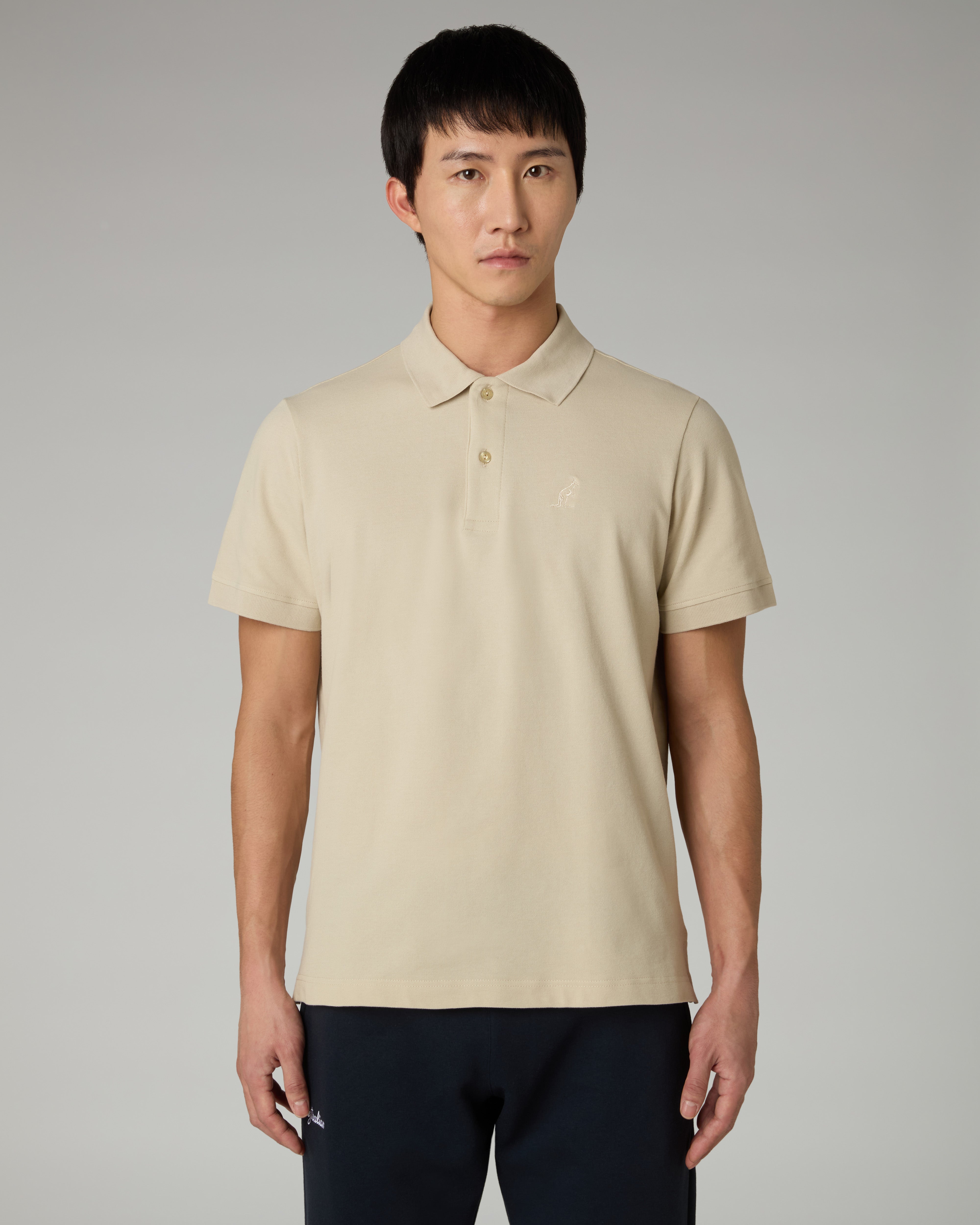 australian-easy-polo-shirt-sabbia-in-piquet image 1