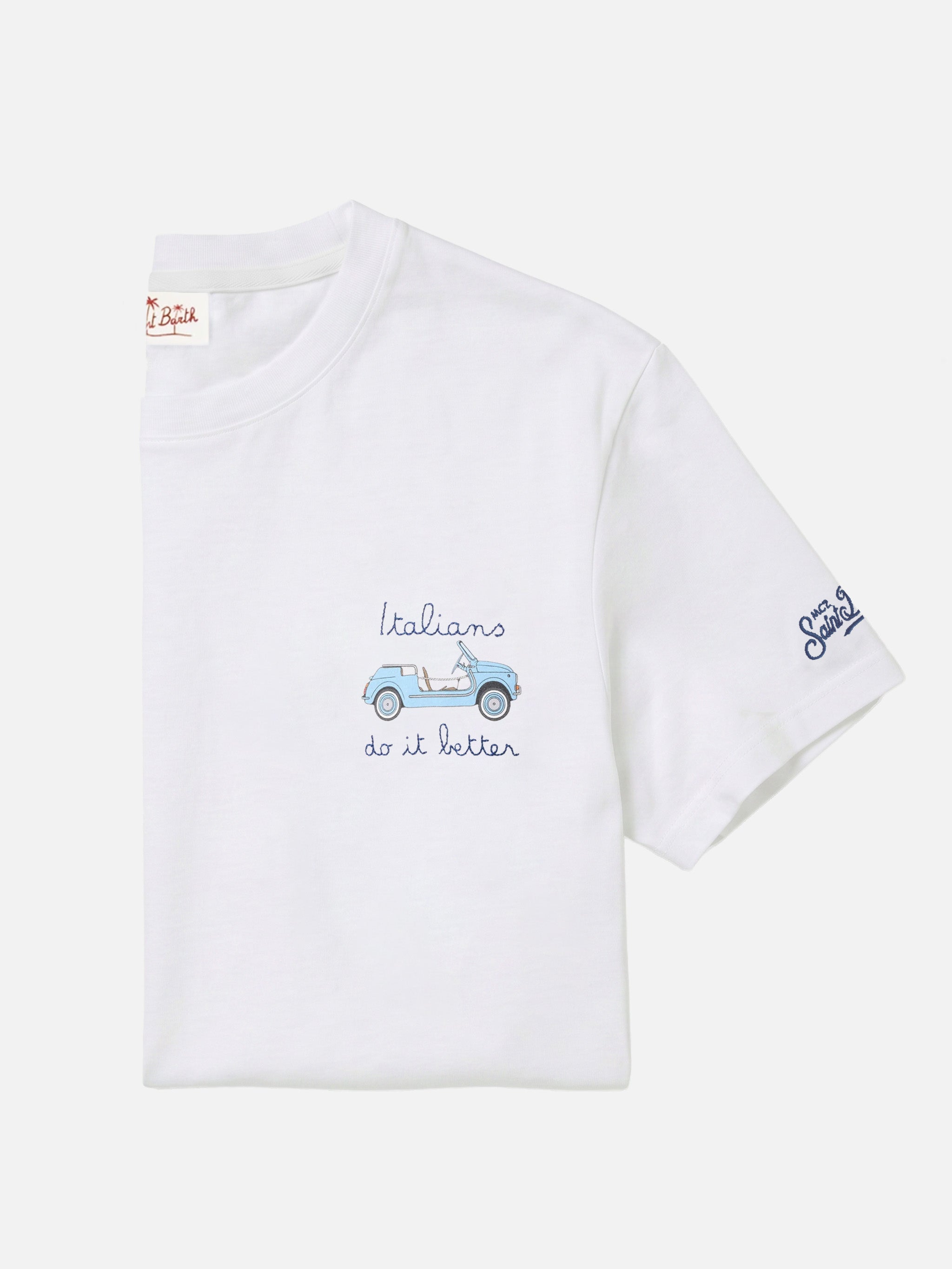 mc2-saint-barth-t-shirt-portofino-bianca-con-ricamo-italians-do-it-better image 1