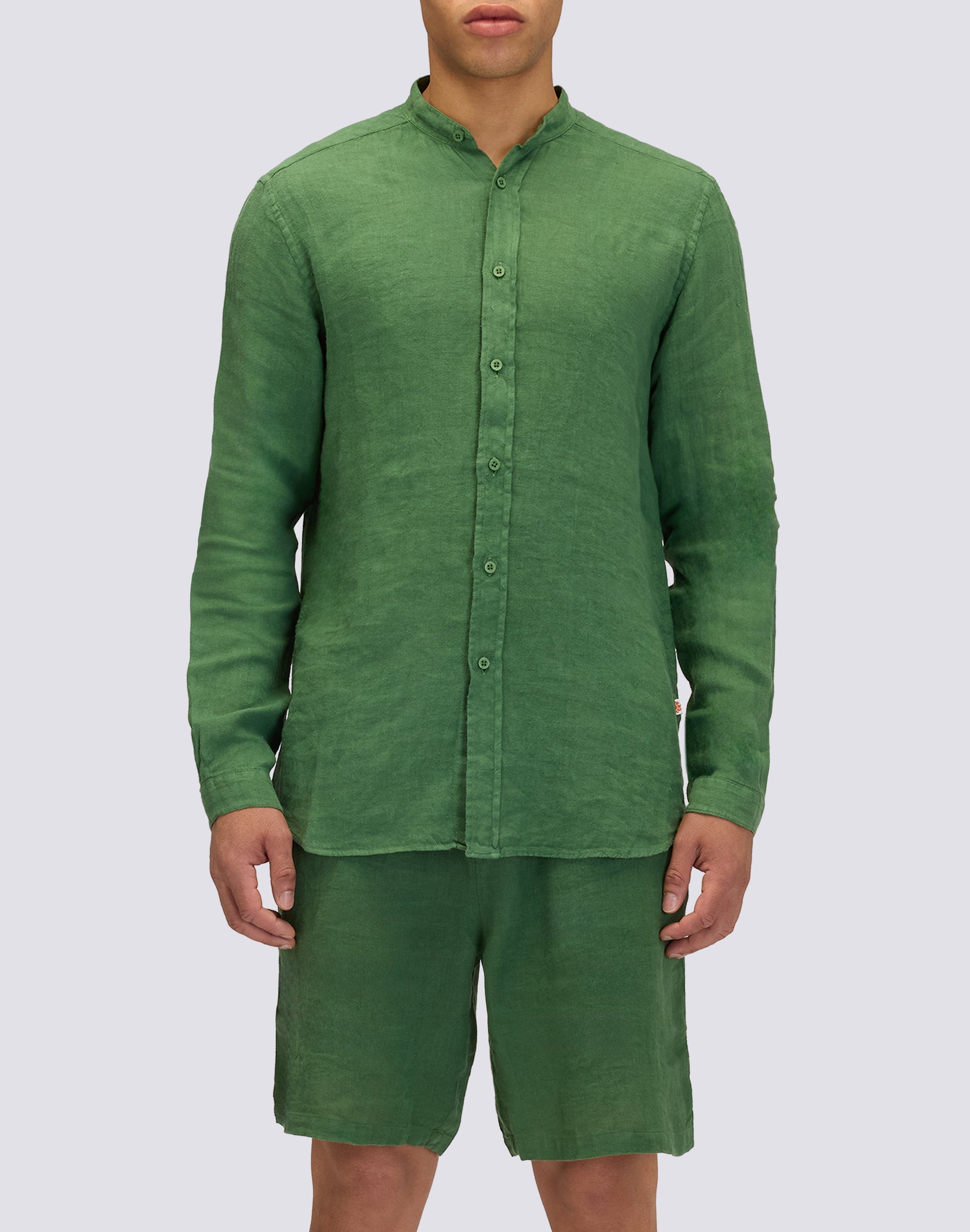sundek-m821shli5tc-camicia-in-lino-uomo-collo-alla-coreana image 1