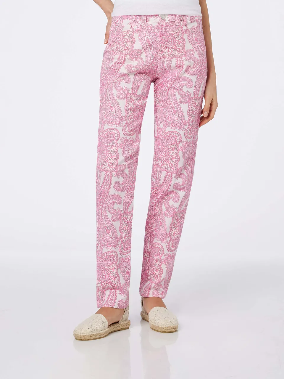mc2-saint-barth-belleville-pantaloni-donna-in-denim-paisley-rosa-tapered image 1