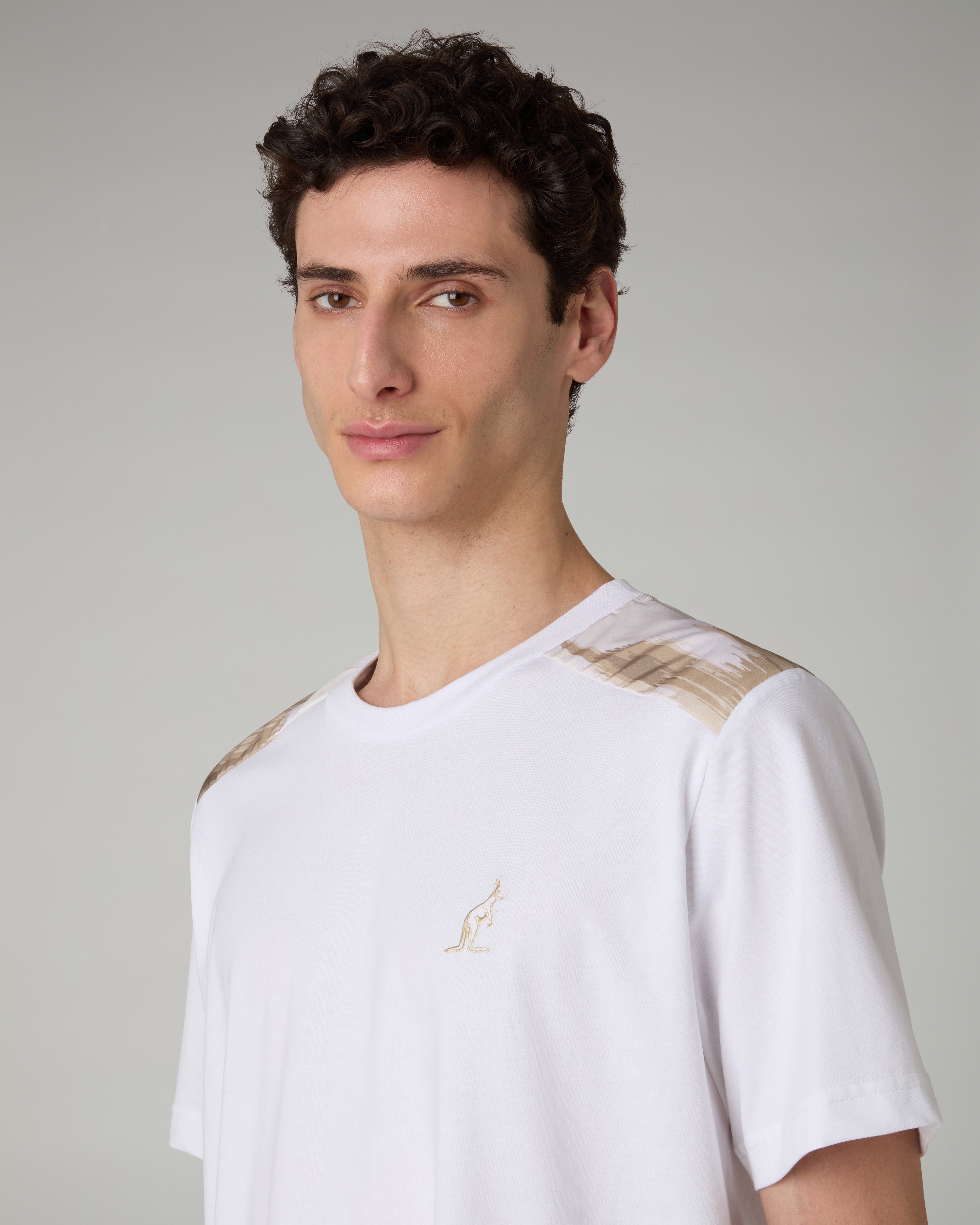 australian-doric-t-shirt-uomo-bianca-in-cotone-regular-fit image 3