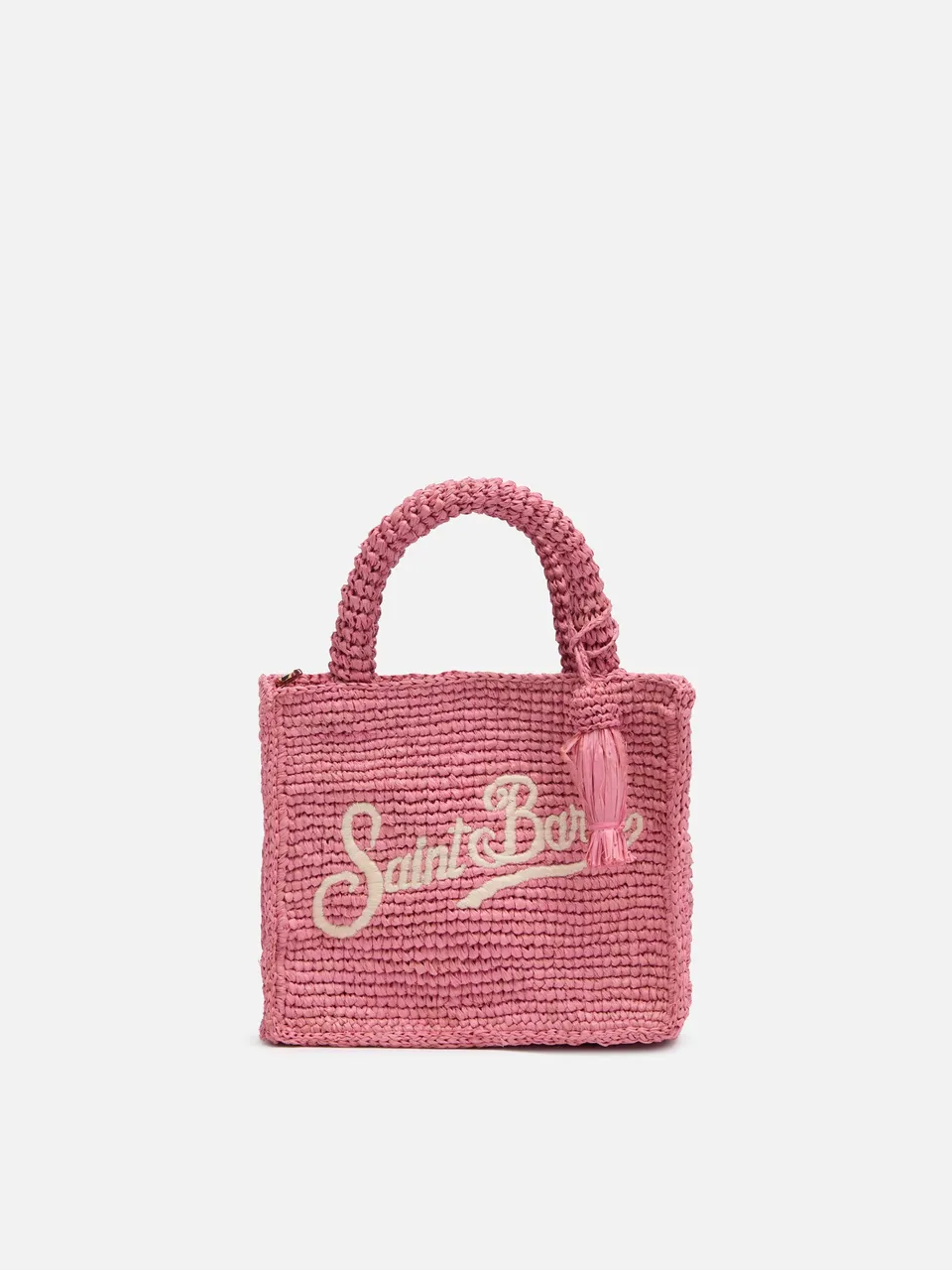mc2-saint-barth-mini-vanity-borsa-mini-in-rafia-rosa-con-ricamo-saint-barth image 1