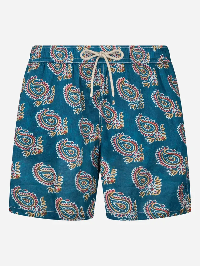 mc2-saint-barth-gustavia-costume-mare-uomo-in-lino-fantasia-paisley-blu-navy image 1