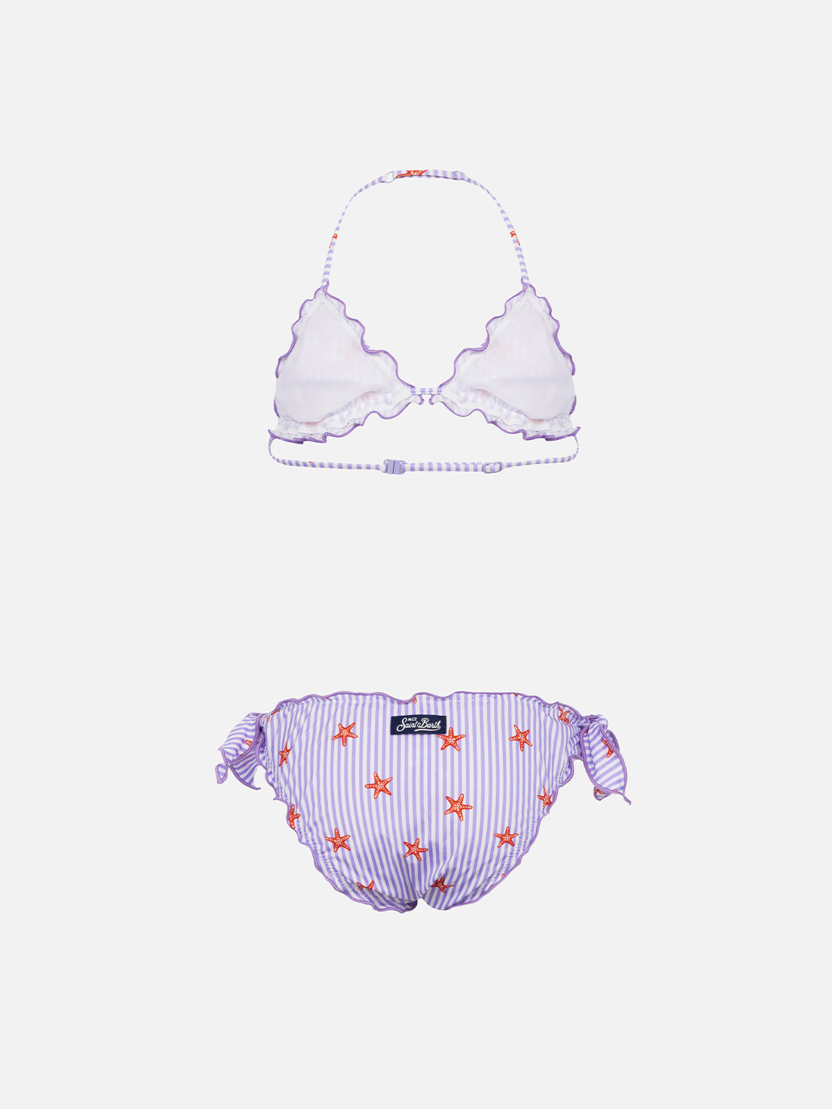 mc2-saint-barth-bikini-a-triangolo-bambina-cris-con-stampa-stelle-marine image 2