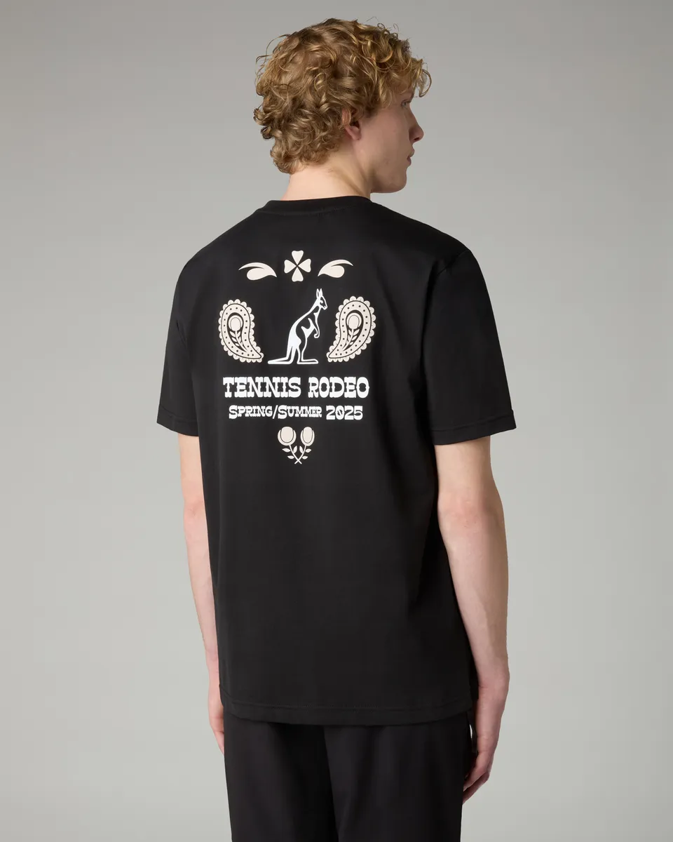australian-gaucho-t-shirt-cotone-nera-regular-fit-made-in-italy image 1