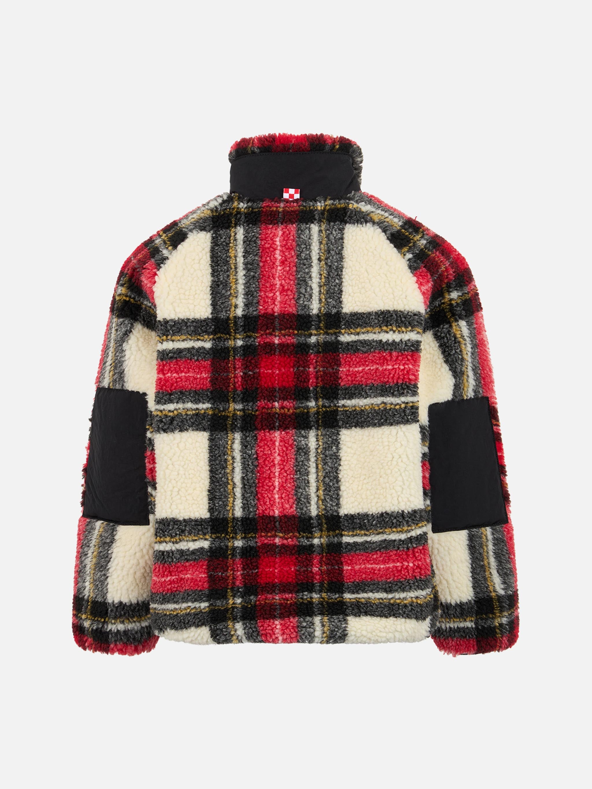 mc2-saint-barth-giubbotto-sherpa-da-bambina-con-stampa-tartan image 2