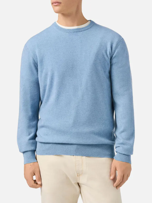 mc2-saint-barth-maglione-regent-100-cashmere-azzurro-girocollo-uomo image 1